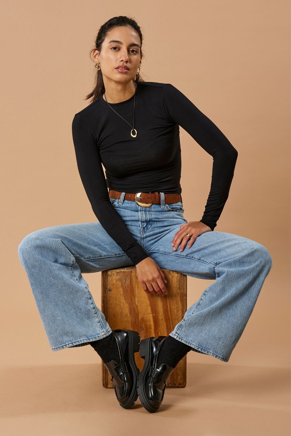 Longsleeve Liv Micro Modal - Black - Narah Soleigh | Luxe Line