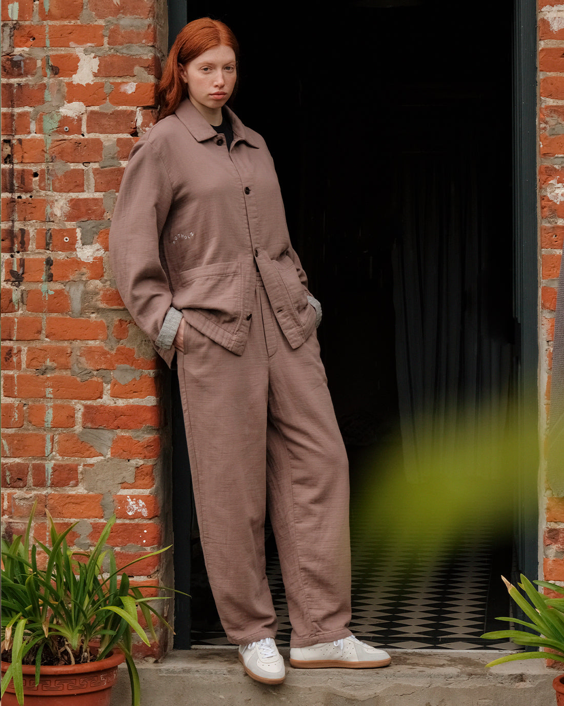 Braune Jacke aus 100% Bio-Baumwolle von Rotholz