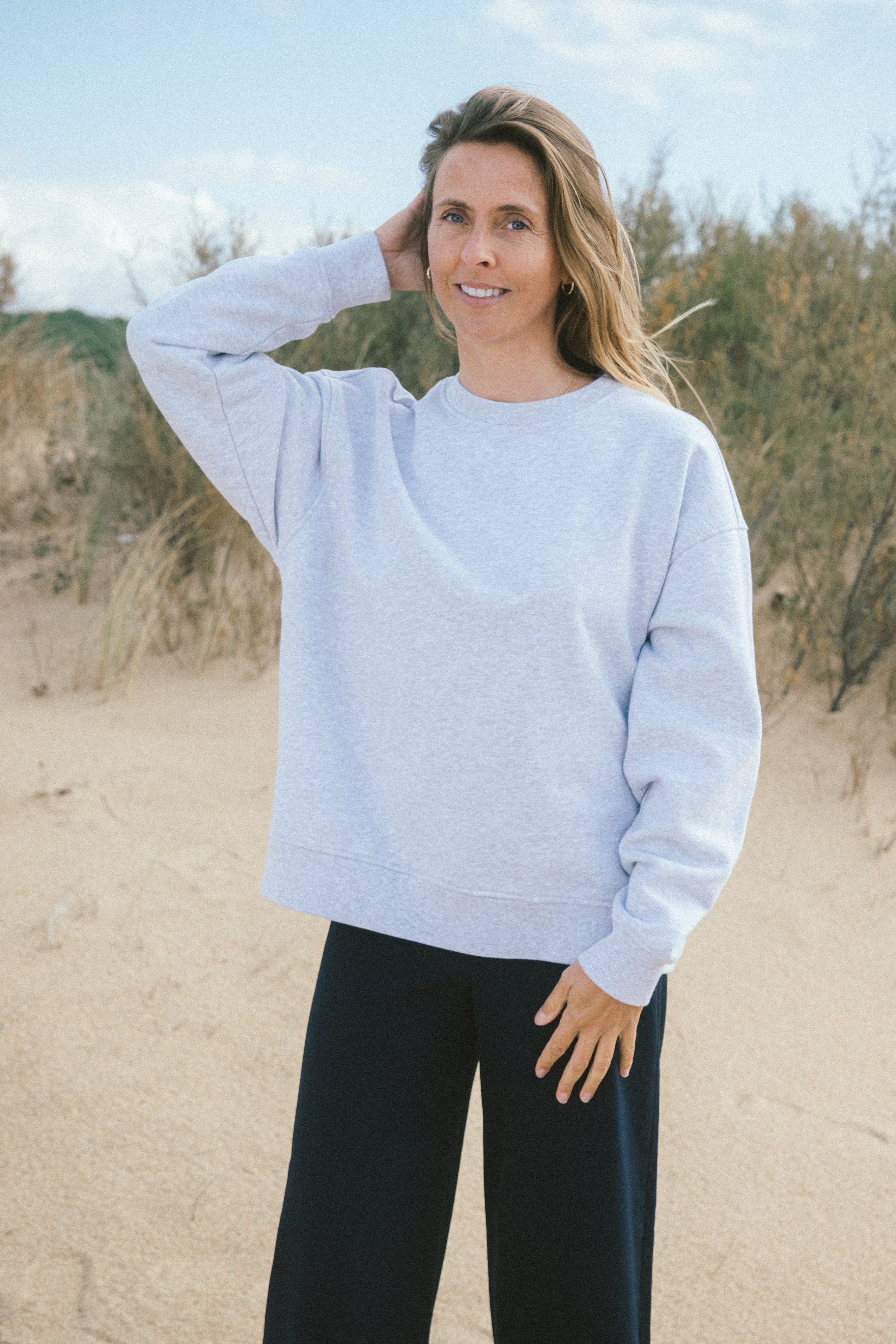 Sweater Fonte Hellgrau aus Bio Baumwolle von Salzwasser