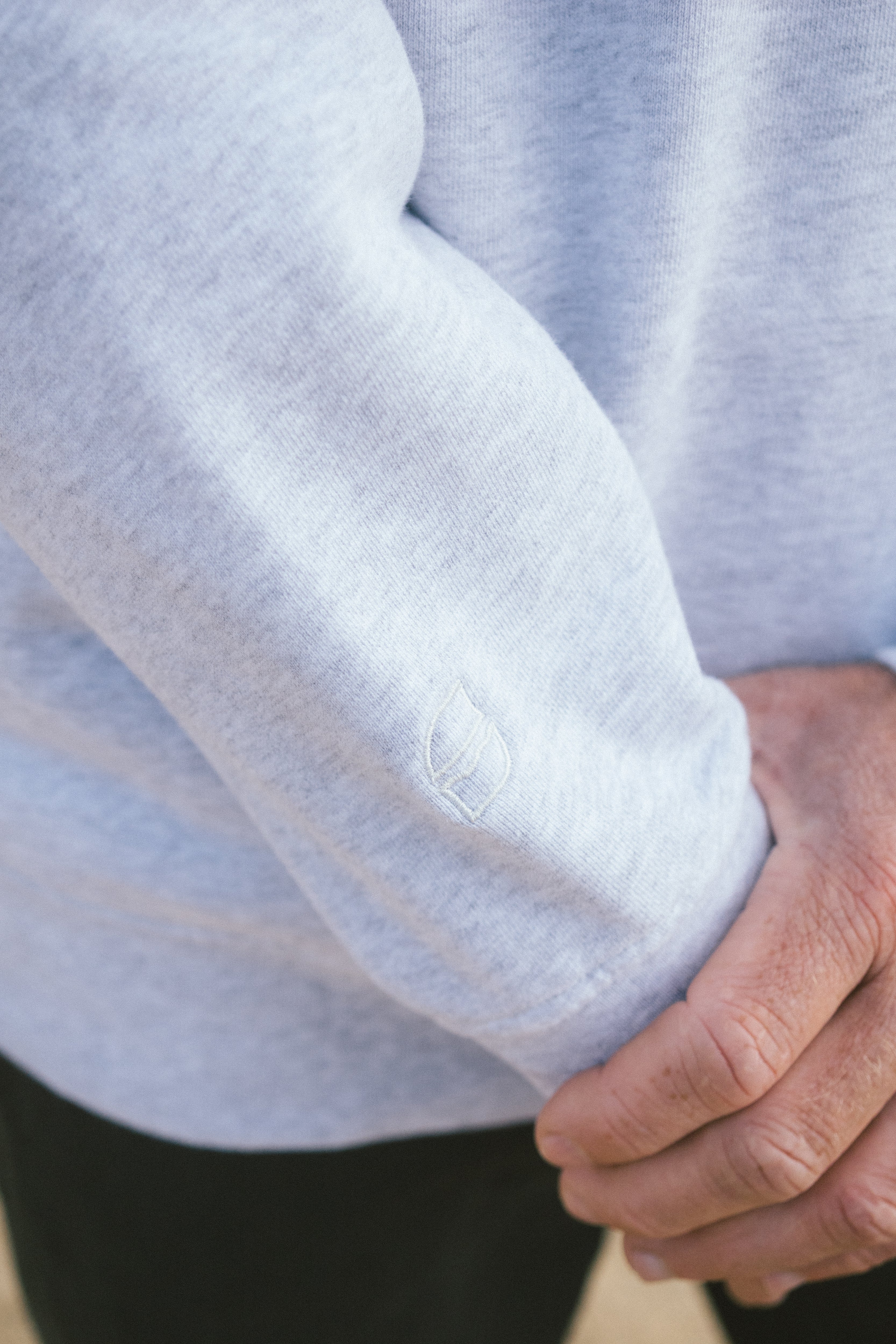 Pull Fjord gris clair en coton biologique de Salzwasser