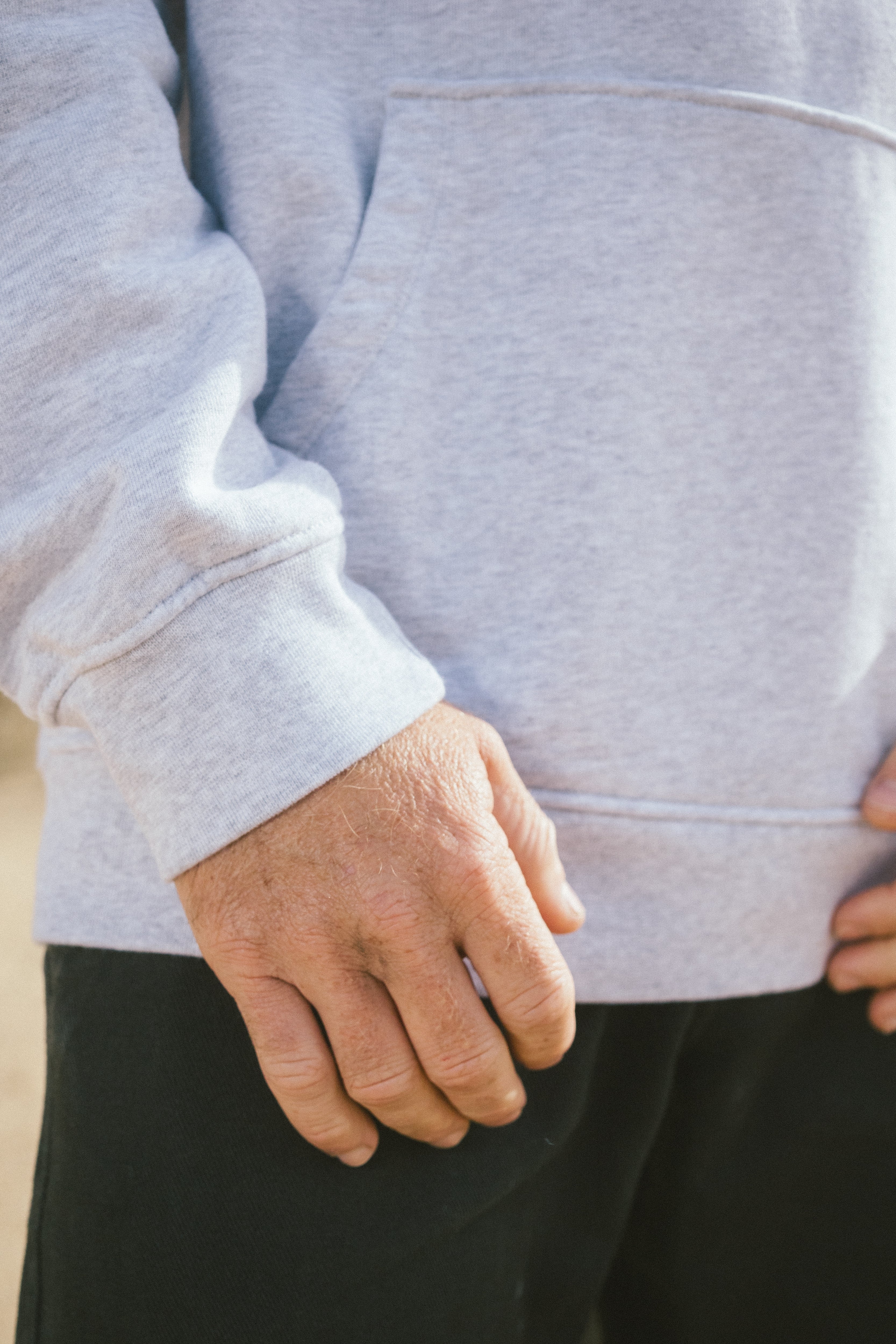 Hoodie Kap Hellgrau aus Bio Baumwolle