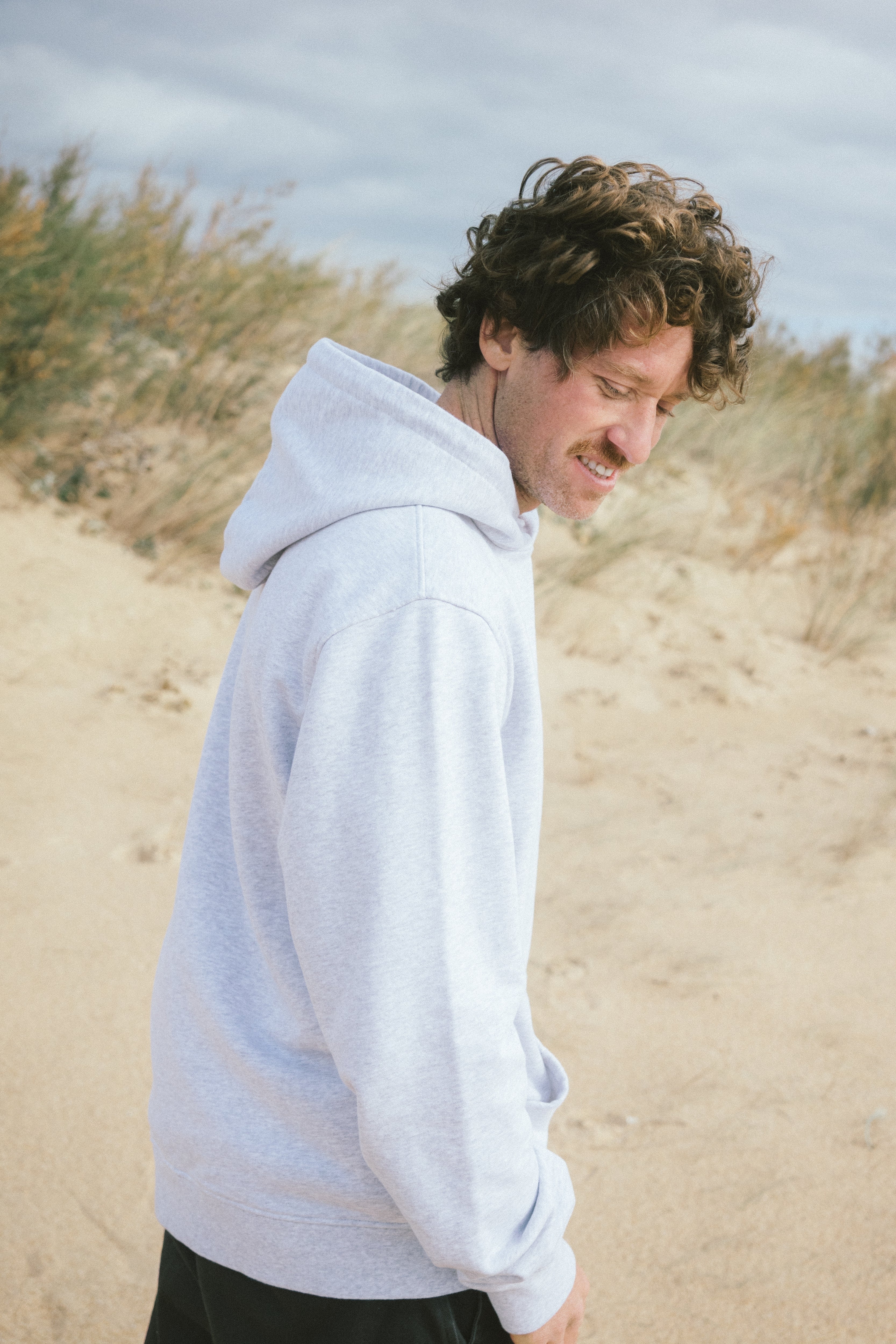 Hoodie Kap Hellgrau aus Bio Baumwolle