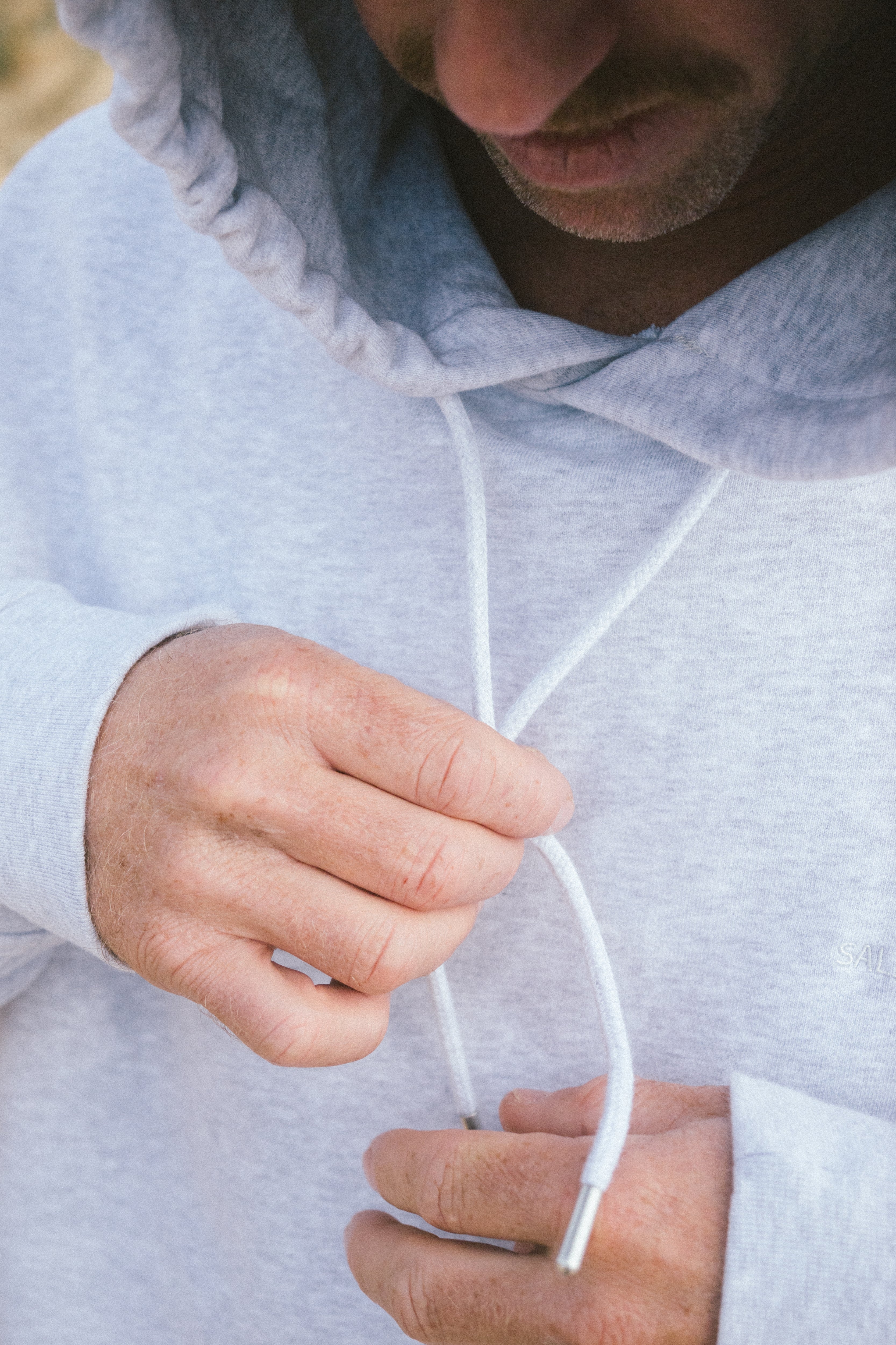 Hoodie Kap Hellgrau aus Bio Baumwolle