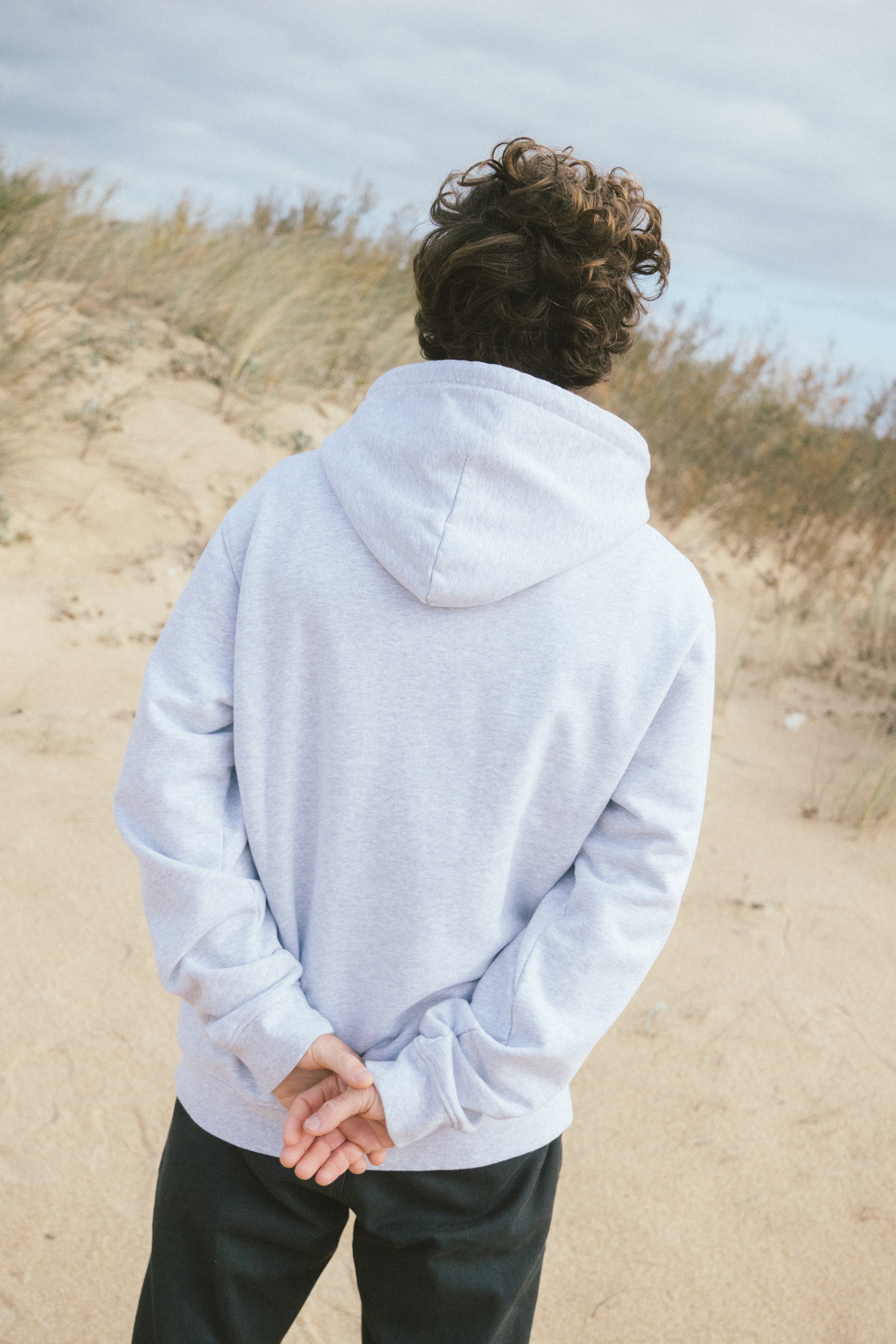 Hoodie Kap Hellgrau aus Bio Baumwolle