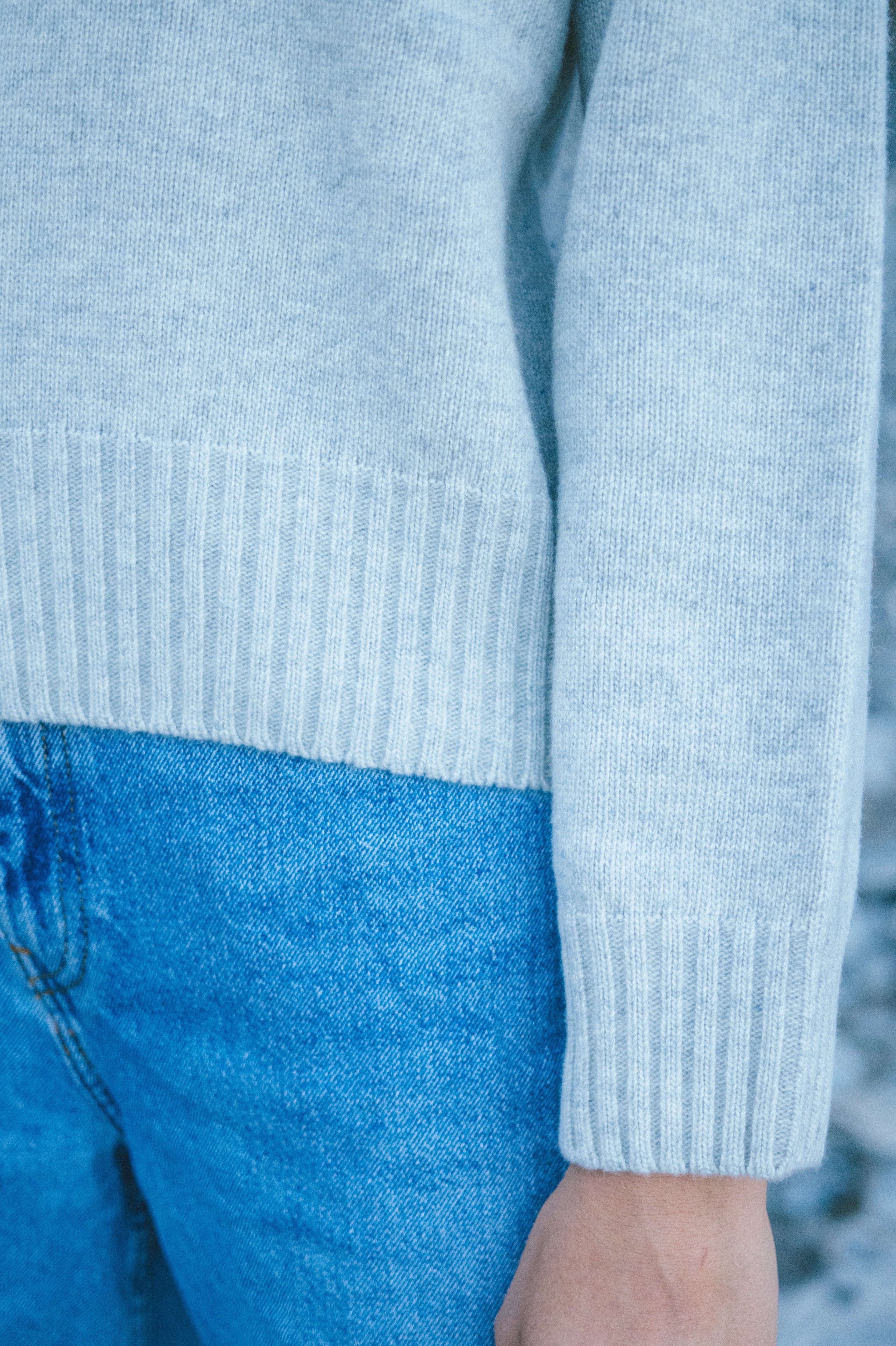 Vale grey melange wool sweater by Salzwasser