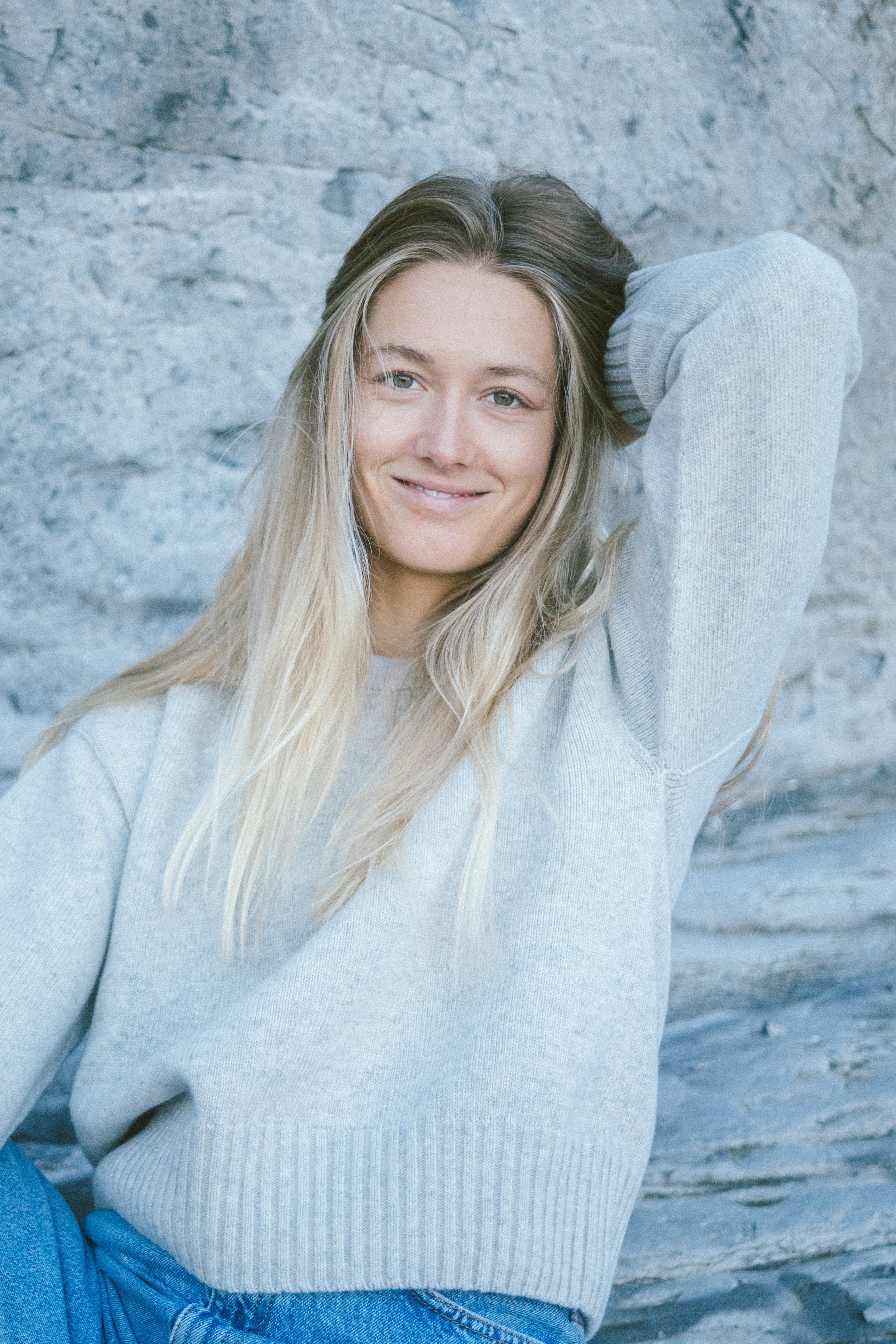 Vale grey melange wool sweater by Salzwasser