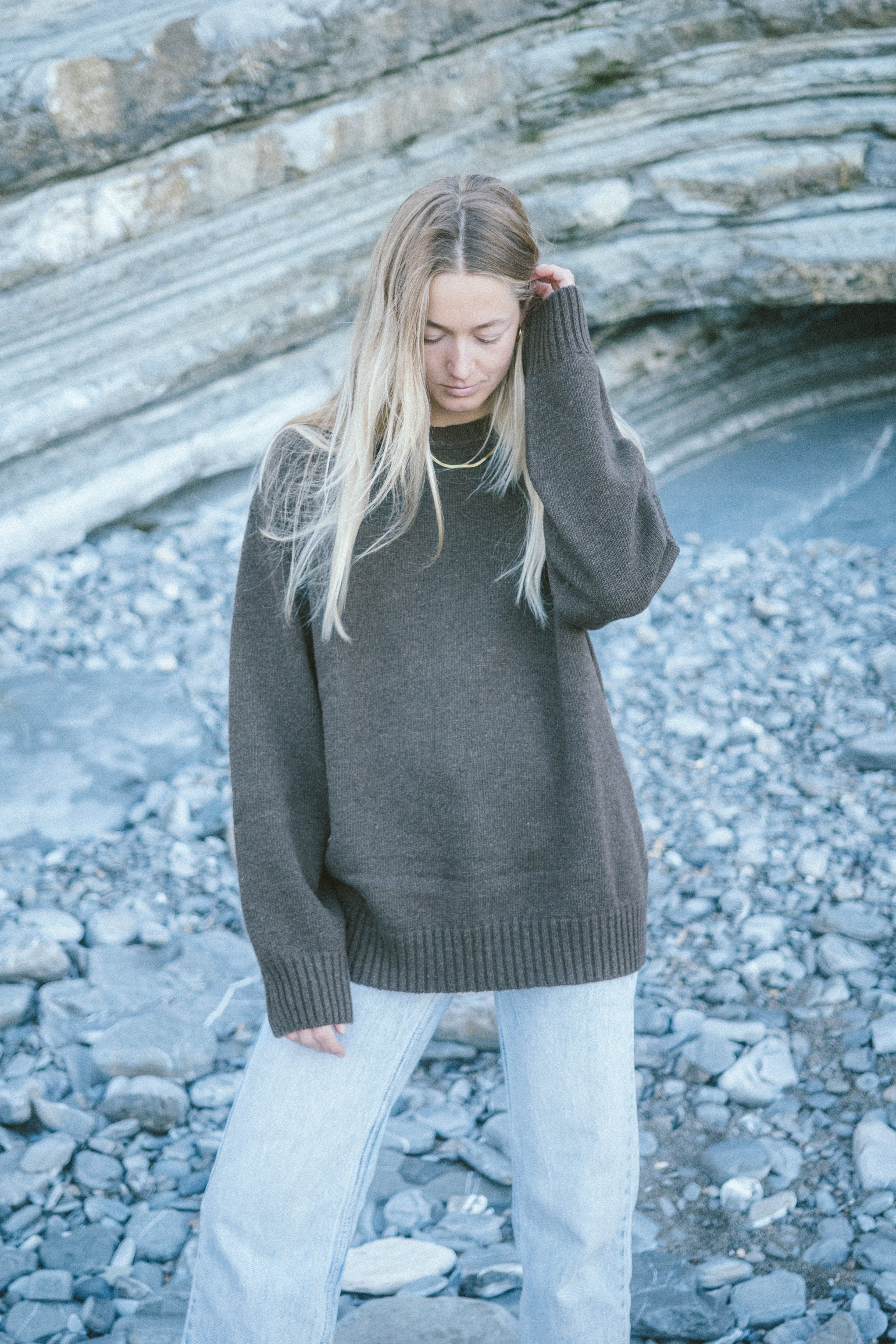 Wollpullover Toni Braun aus Merinowolle von Salzwasser