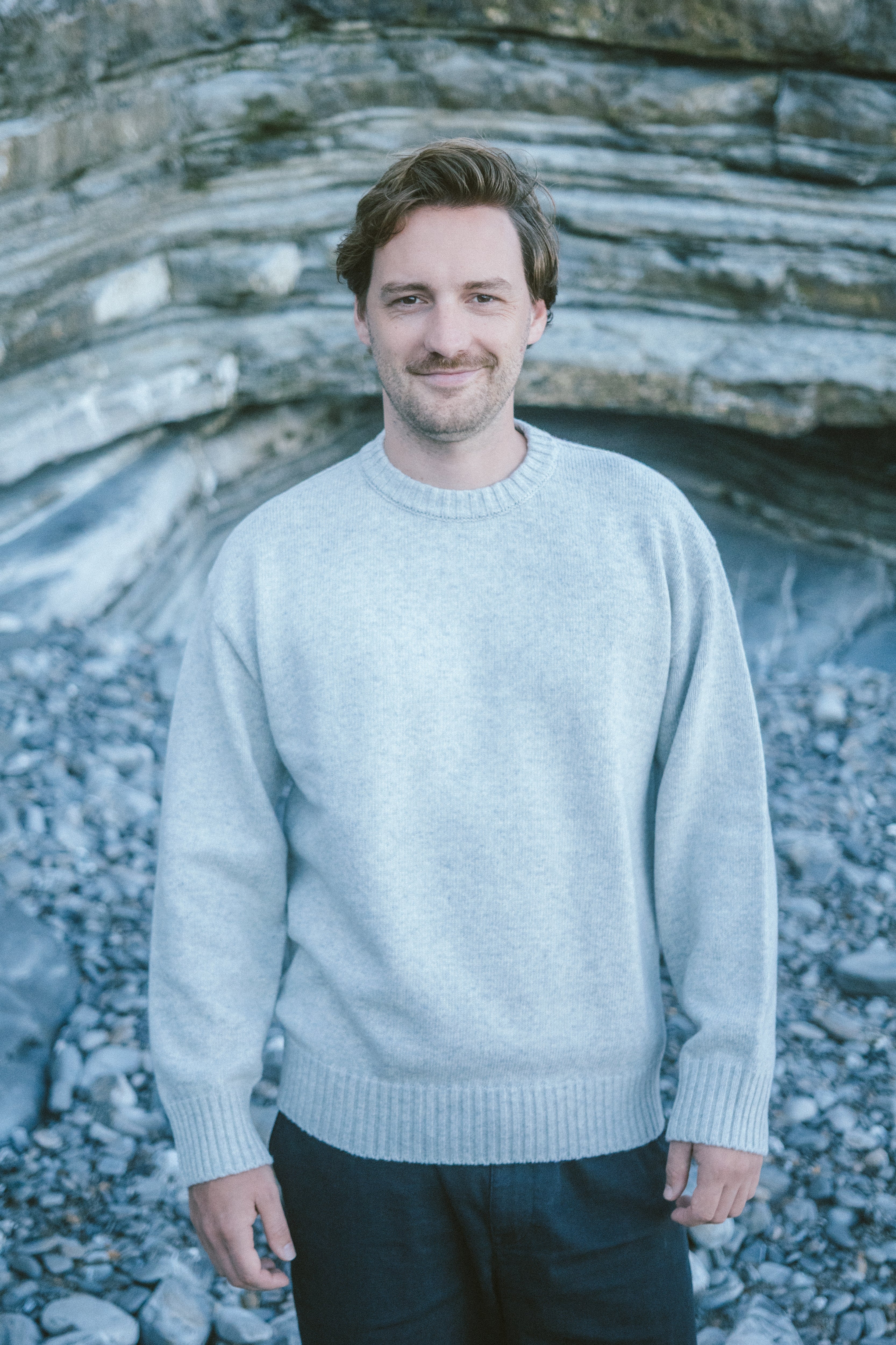 Wollpullover Toni Grau-meliert von Salzwasser