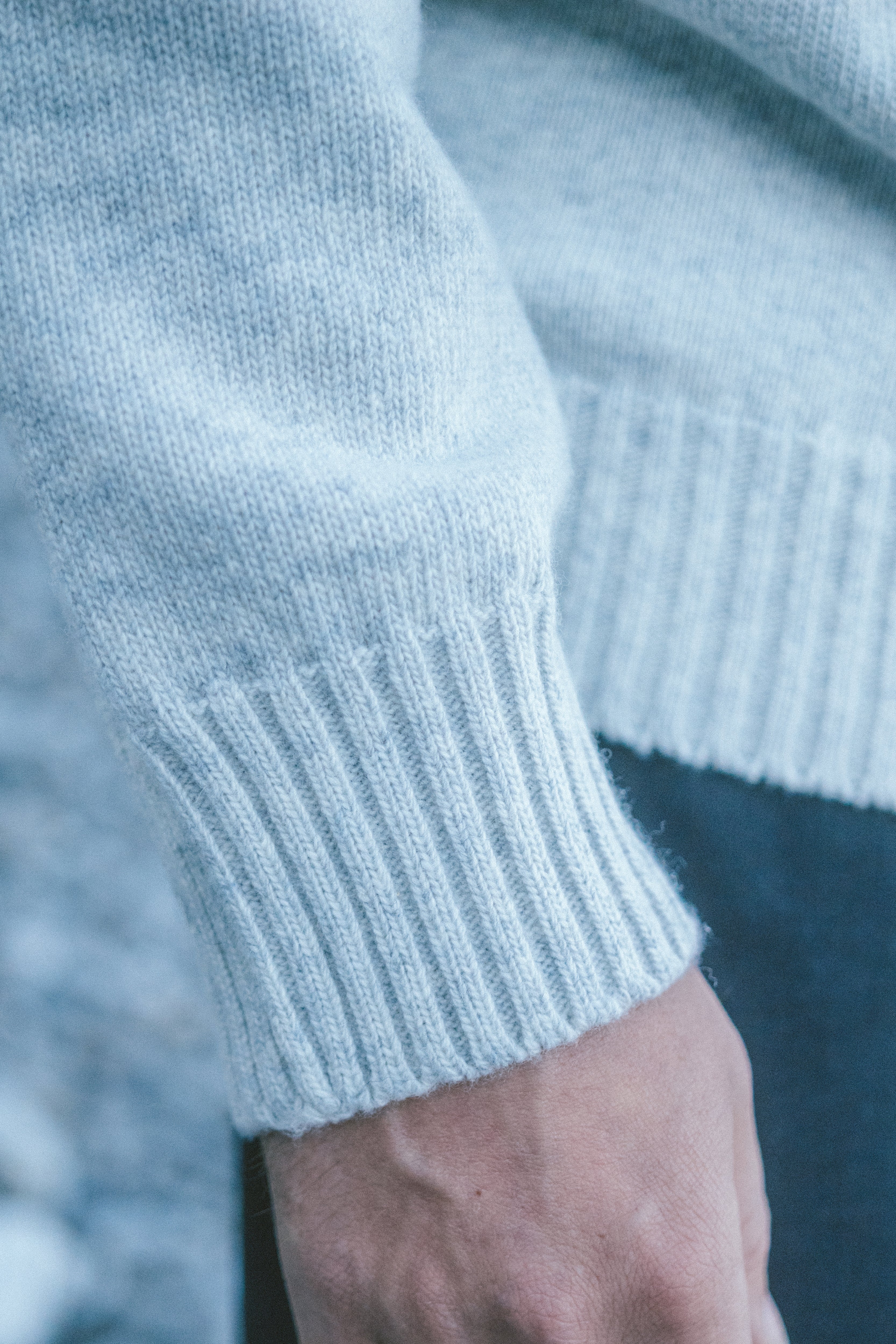 Pull en laine Toni gris mélangé par Salzwasser