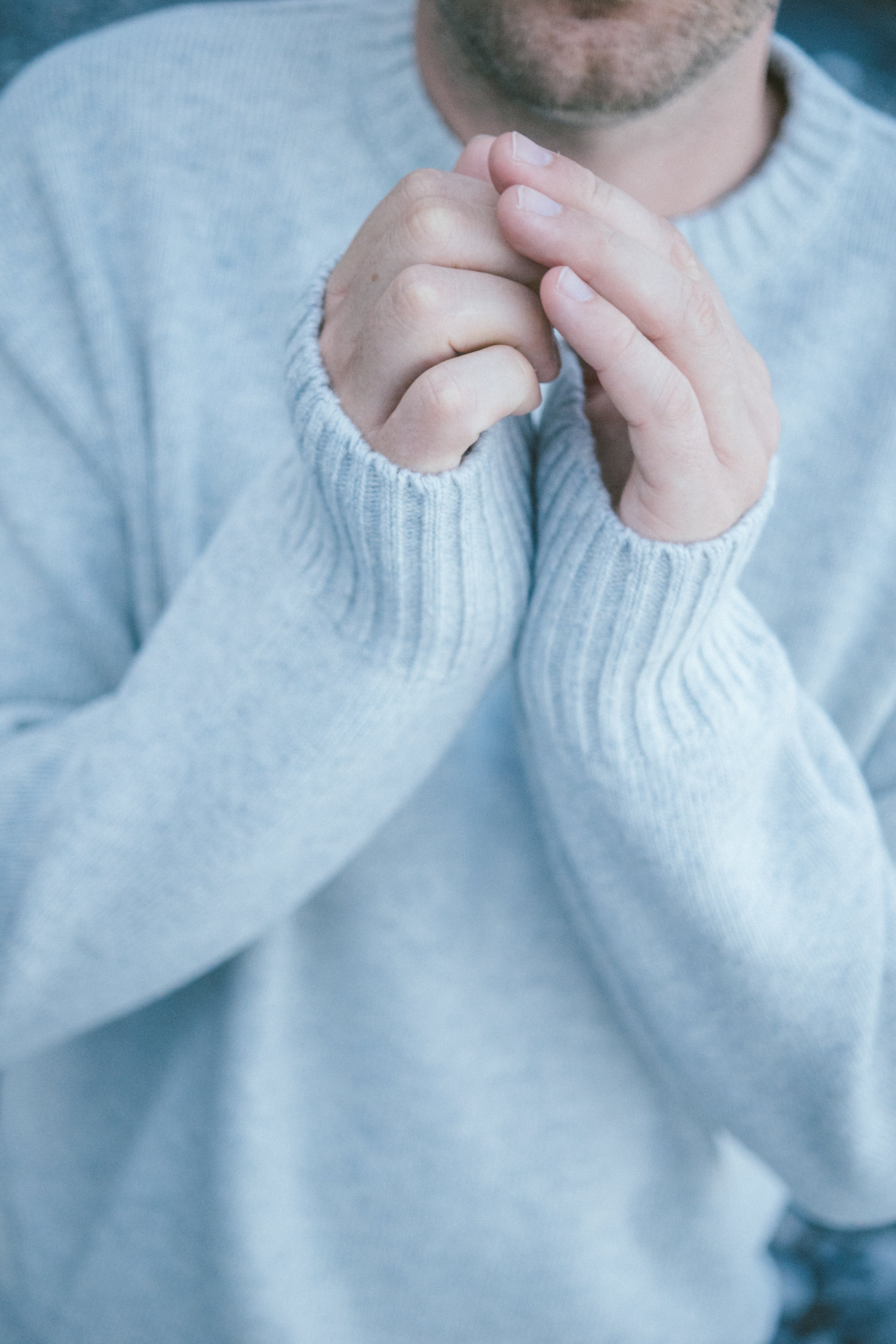 Pull en laine Toni gris mélangé par Salzwasser