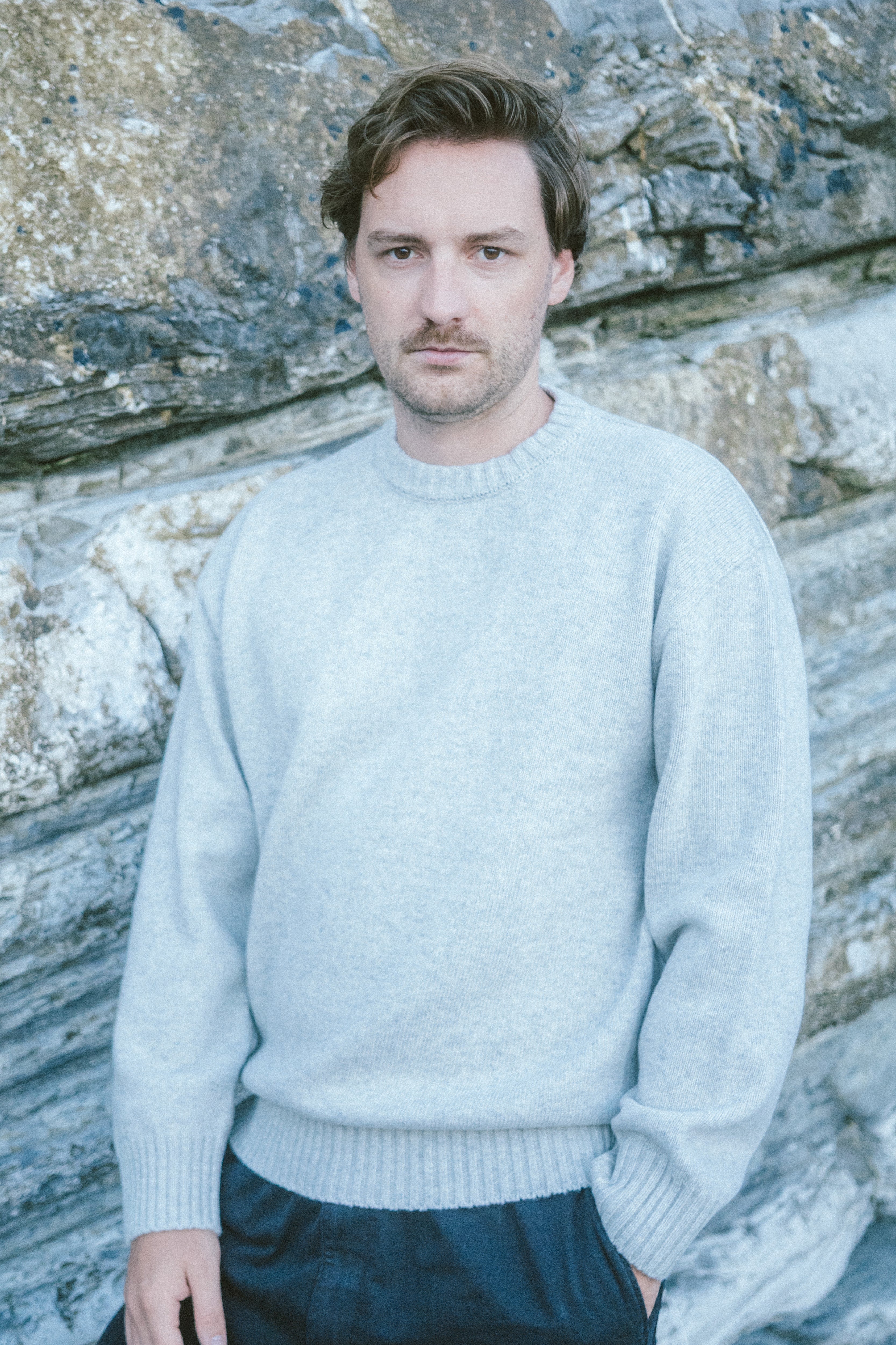 Pull en laine Toni gris mélangé par Salzwasser