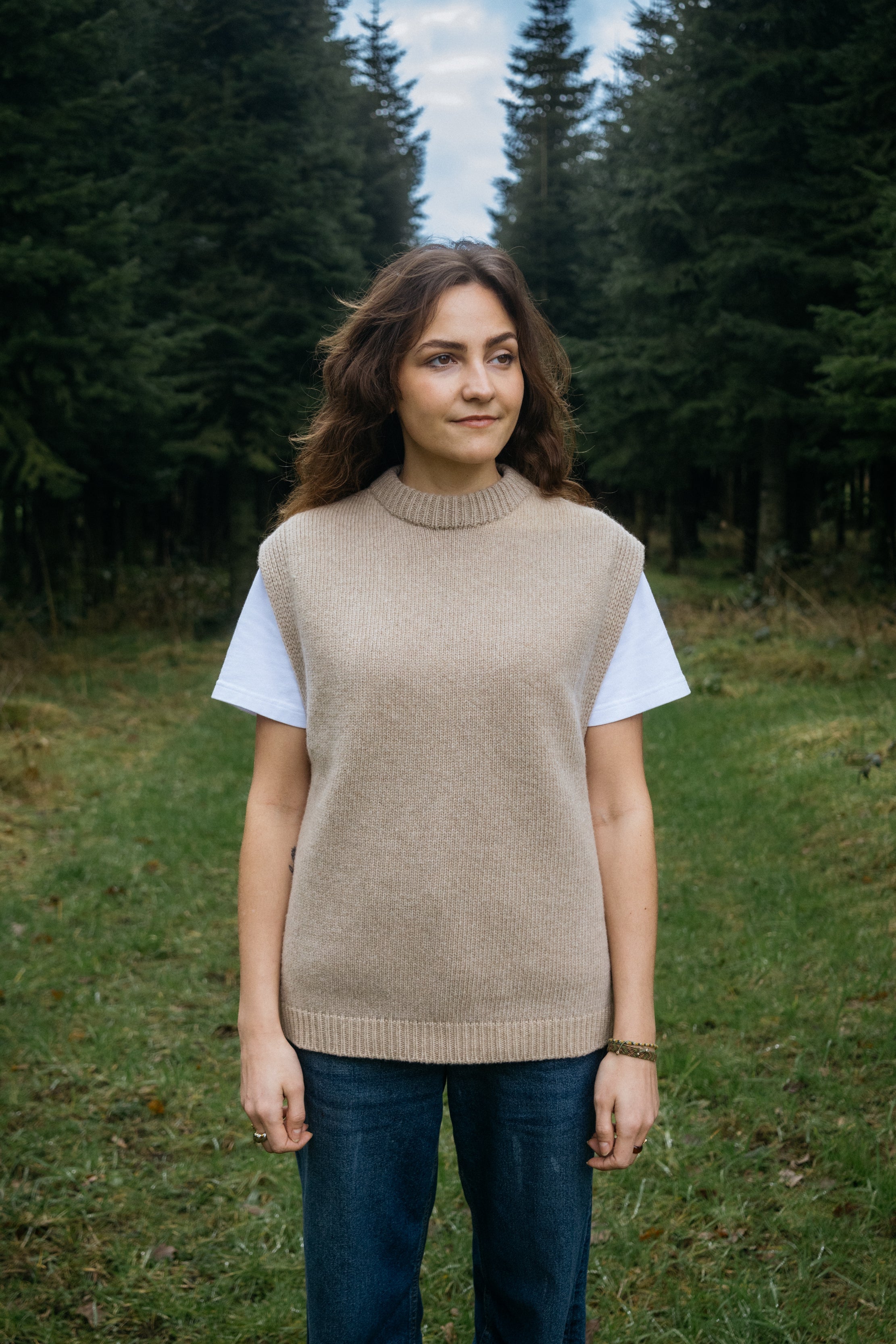 Beige wool sweater Vesterbro made of 100% merino wool by Salzwasser