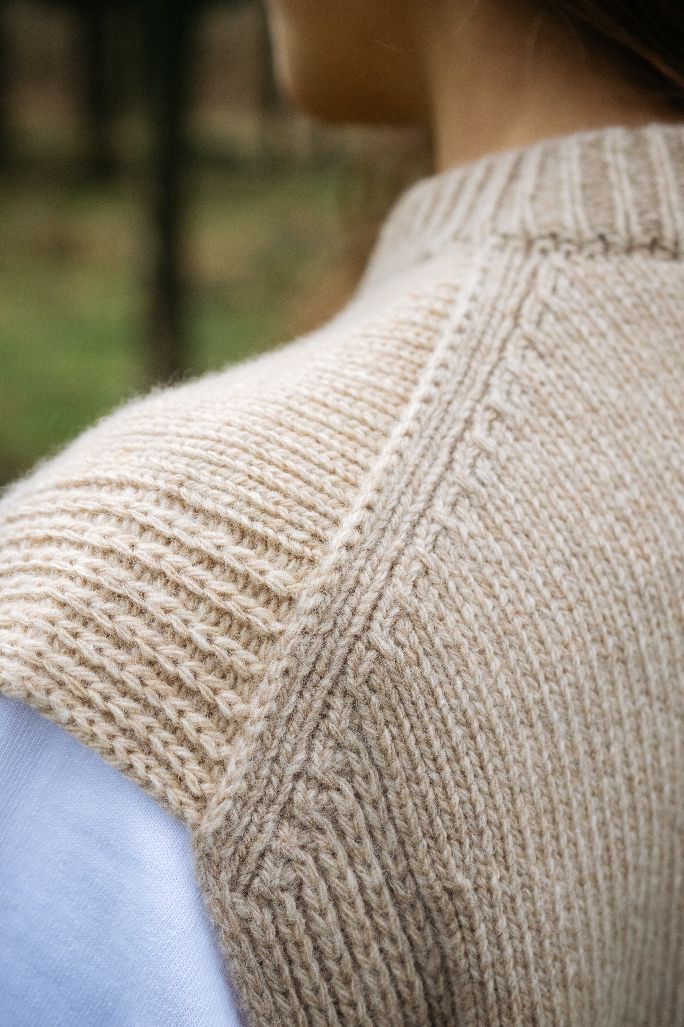 Beige wool sweater Vesterbro made of 100% merino wool by Salzwasser