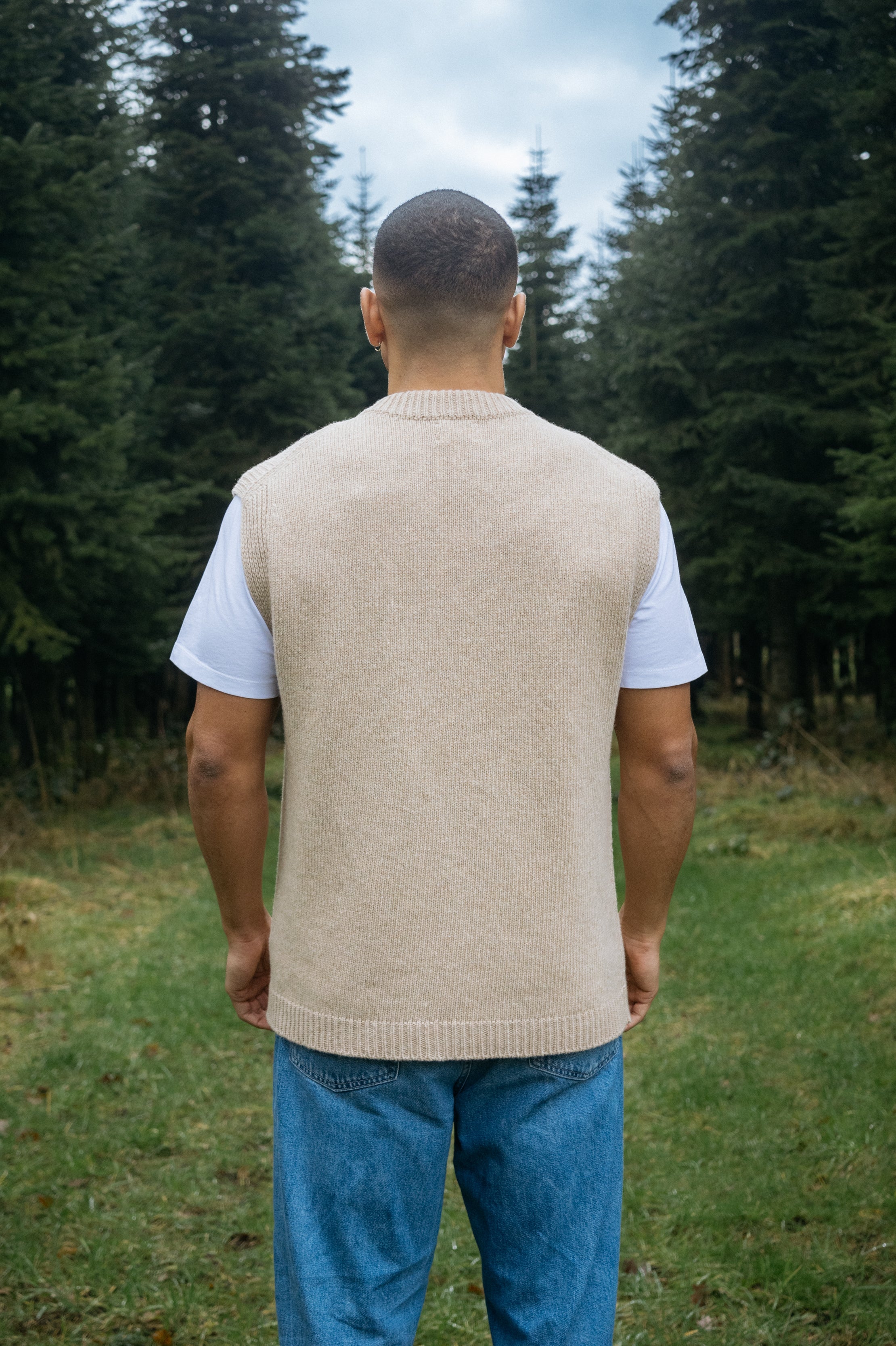 Beige wool sweater Vesterbro made of 100% merino wool by Salzwasser