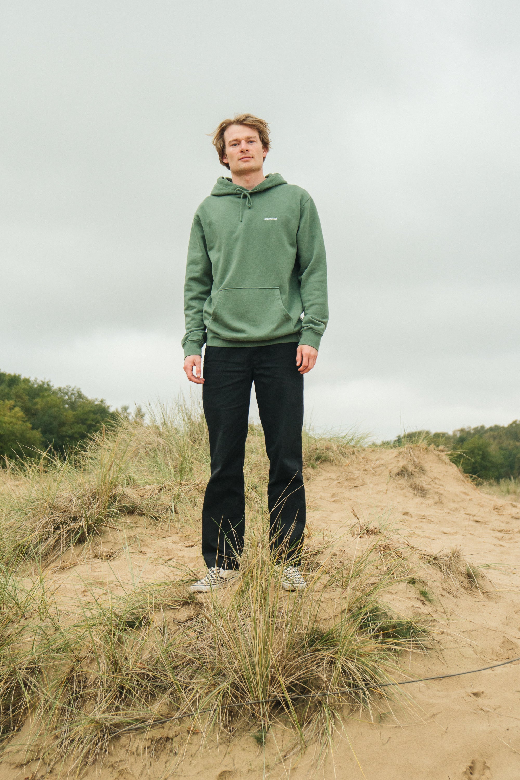 Grüner Hoodie Kap aus Bio-Baumwolle von Salzwasser