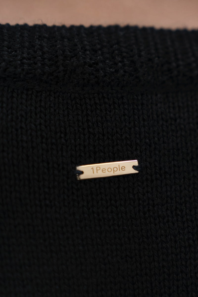 Black Nagano MMJ sweater made of 100% wool by 1 People