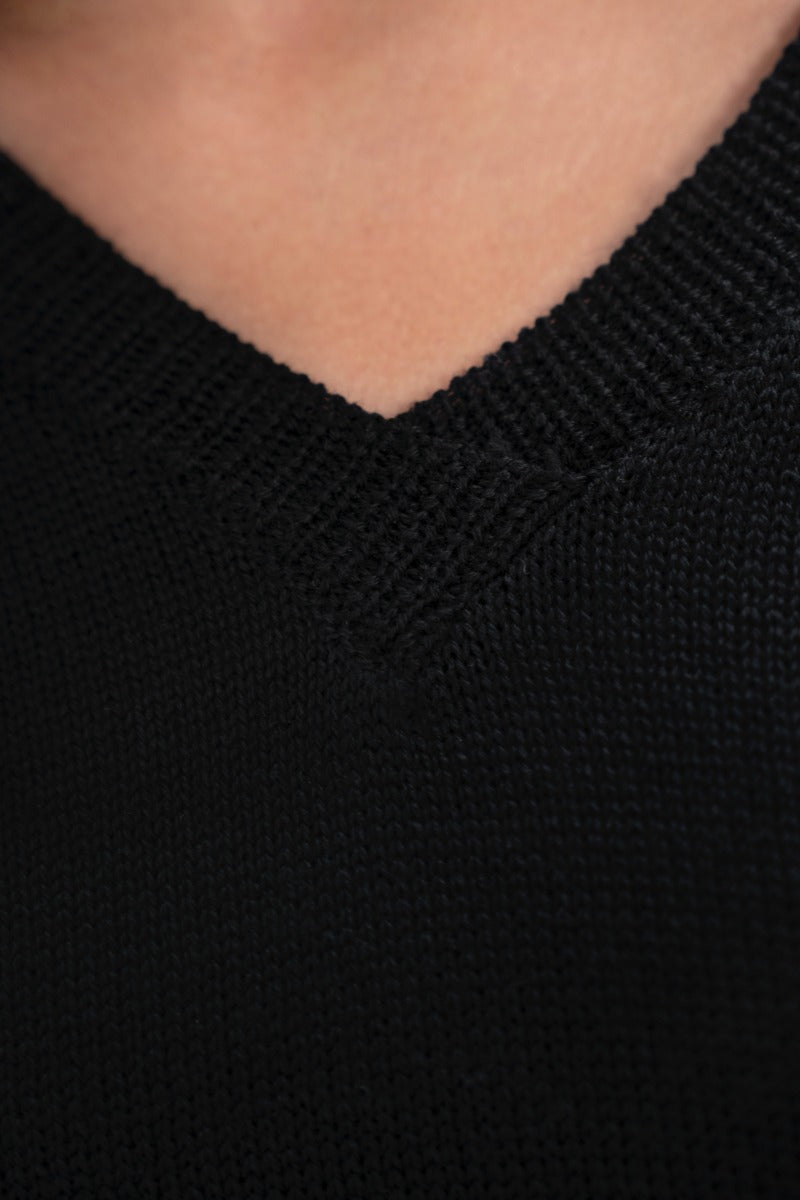 Black Nagano MMJ sweater made of 100% wool by 1 People