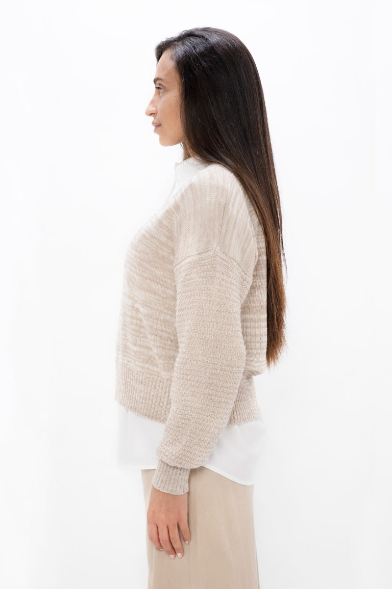 Beiger Sweater Nagano MMJ aus 100% Wolle von 1 People
