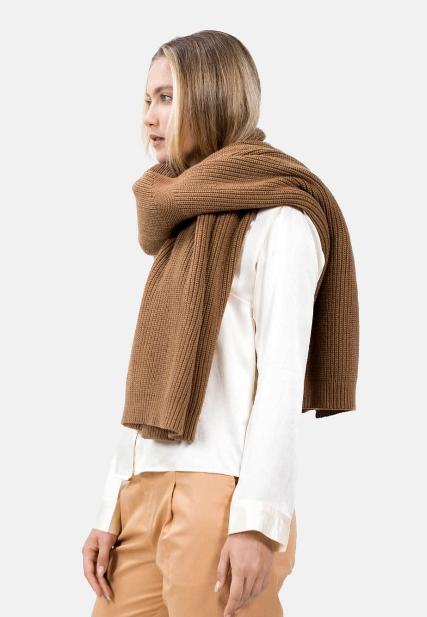 Brown scarf Olden OLA made of 100% cotton by 1 People