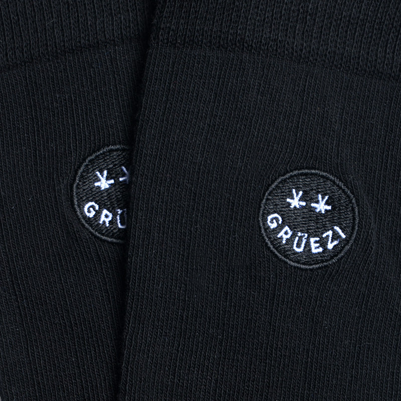 Schwarze Socken GRÜEZI aus Bio-Baumwolle von Paar Socks
