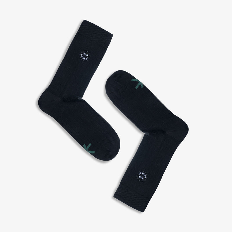 Schwarze Socken GRÜEZI aus Bio-Baumwolle von Paar Socks