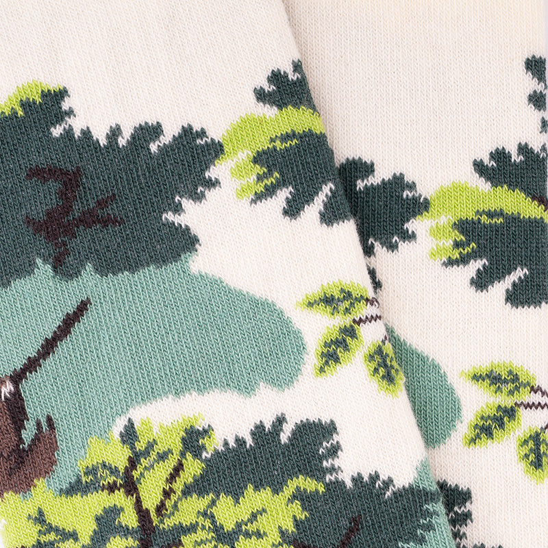 Grüne Socken FAULTIER aus Bio-Baumwolle von Paar Socks
