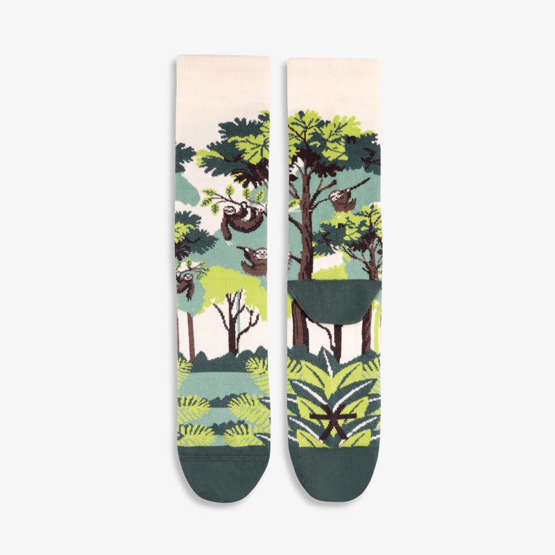 Grüne Socken FAULTIER aus Bio-Baumwolle von Paar Socks