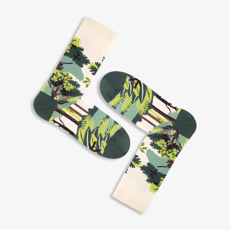 Grüne Socken FAULTIER aus Bio-Baumwolle von Paar Socks