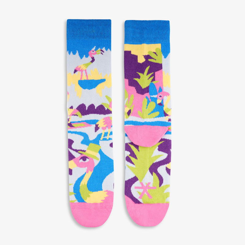 Bunte Socken FLAMINGO aus Bio-Baumwolle von Paar Socks