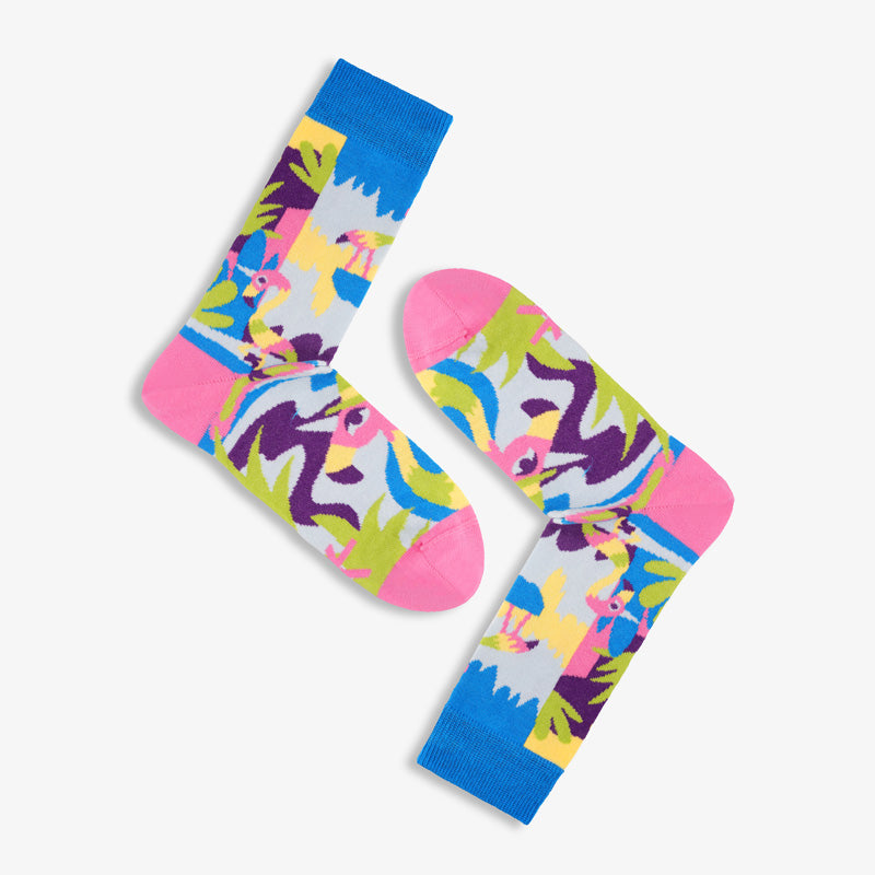Bunte Socken FLAMINGO aus Bio-Baumwolle von Paar Socks