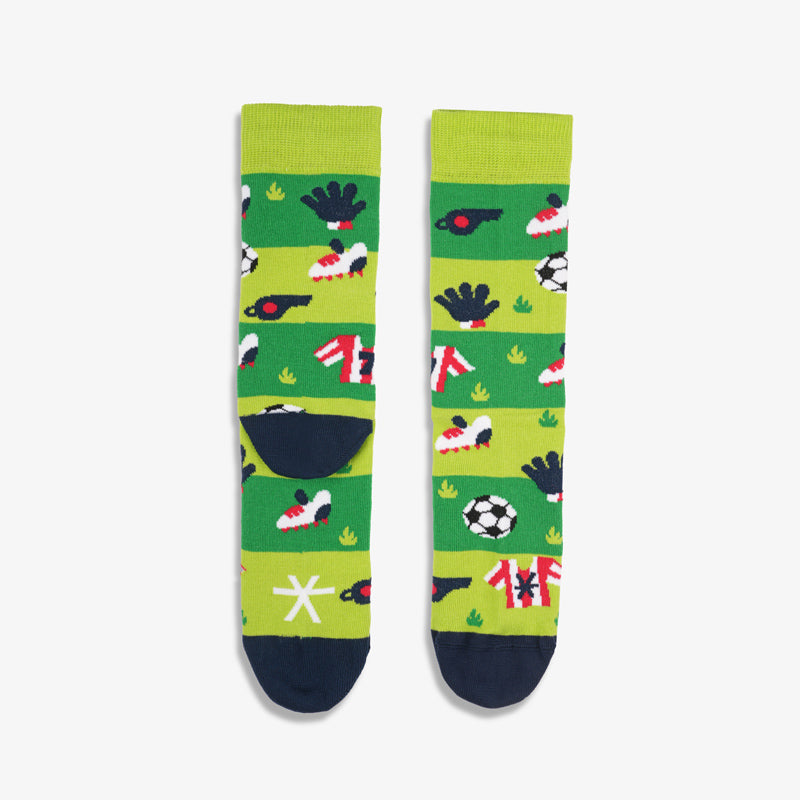Grüne Socken Fussball aus Bio-Baumwolle von Paar Socks