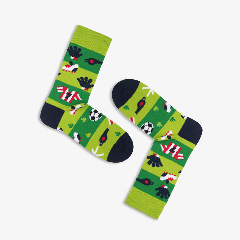 Grüne Socken Fussball aus Bio-Baumwolle von Paar Socks