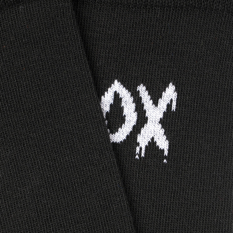 Chaussettes noires OX Sound Waves en coton biologique de Paar Socks