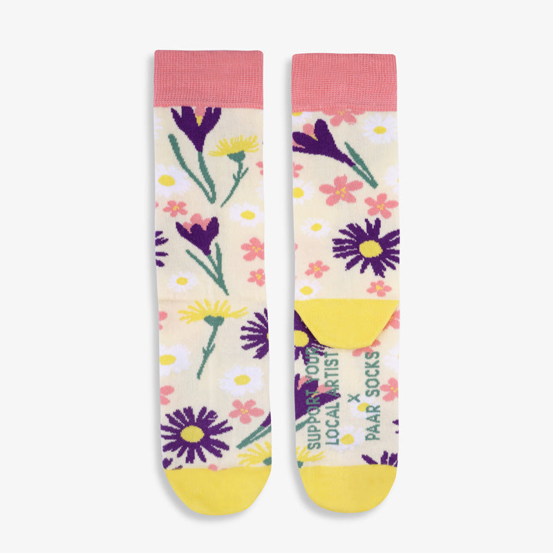 Bunte Socken BLUMENWIESE aus Bio-Baumwolle von Paar Socks