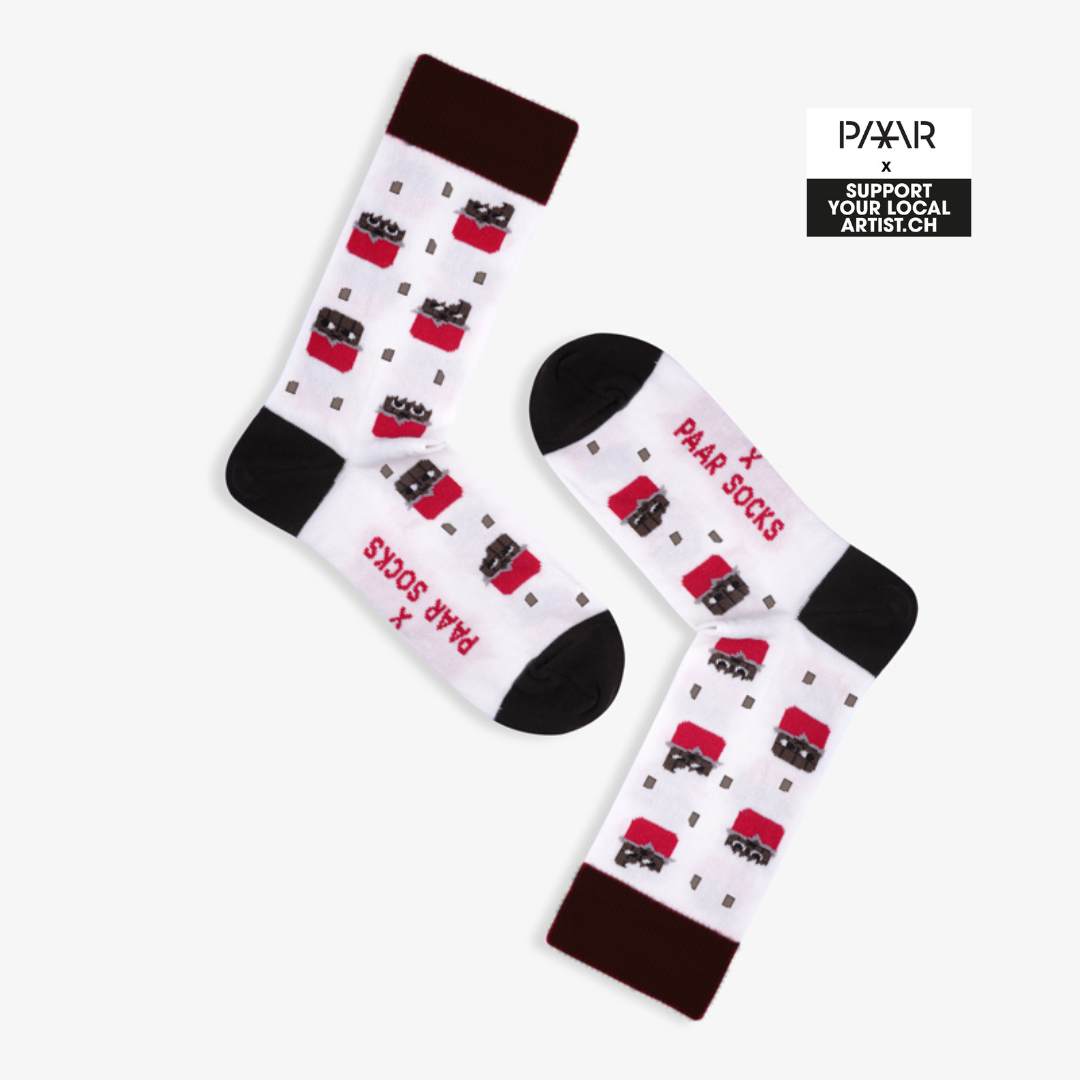 Weisse Socken SCHOGGI aus Bio-Baumwolle von Paar Socks