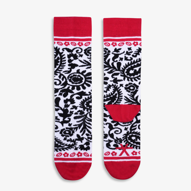 Weisse Socken PAISLEY aus Bio-Baumwolle von Paar Socks
