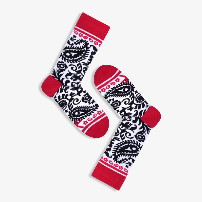 Weisse Socken PAISLEY aus Bio-Baumwolle von Paar Socks