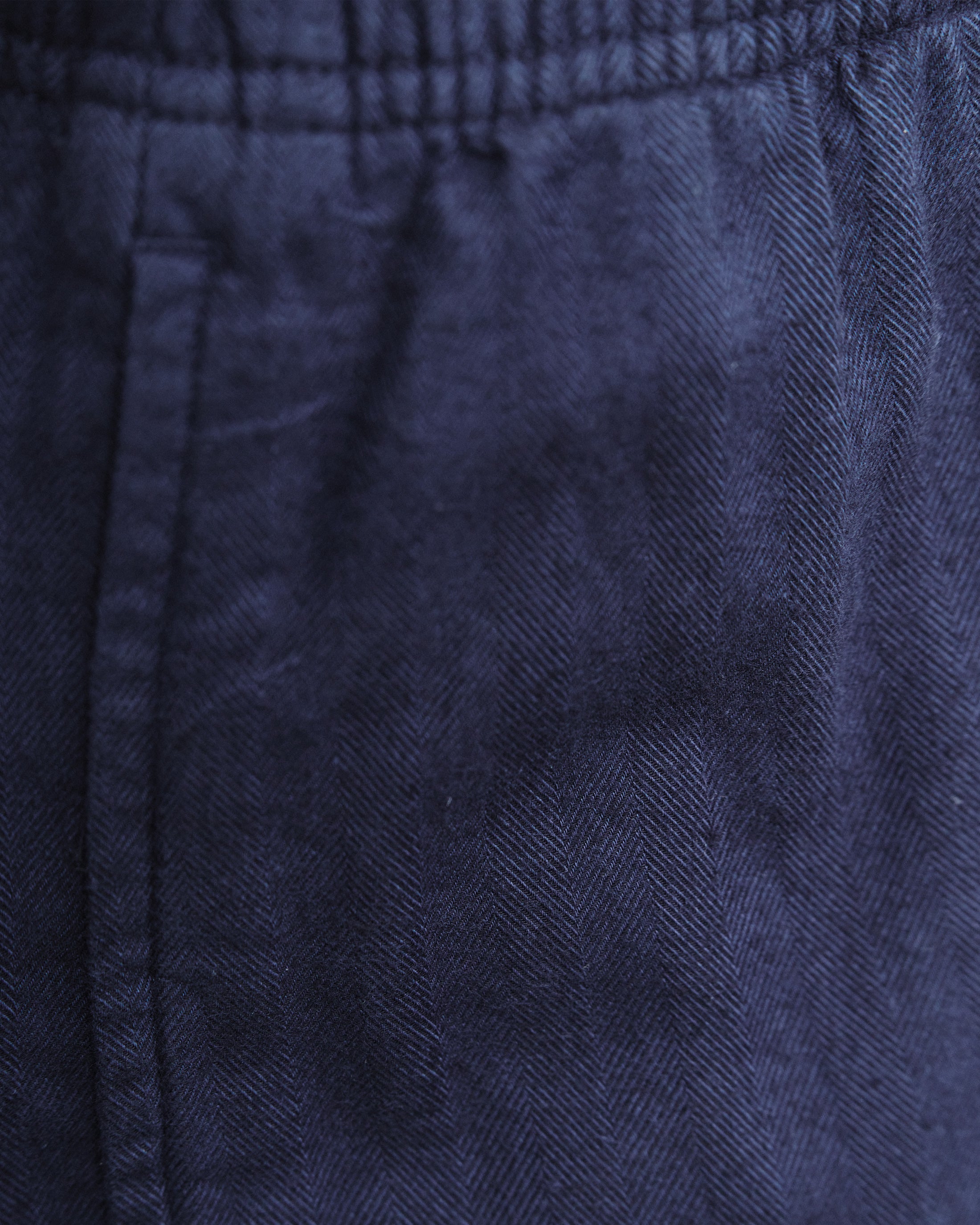 Blaue Bundfaltenhose Weit aus Bio-Baumwolle von Rotholz