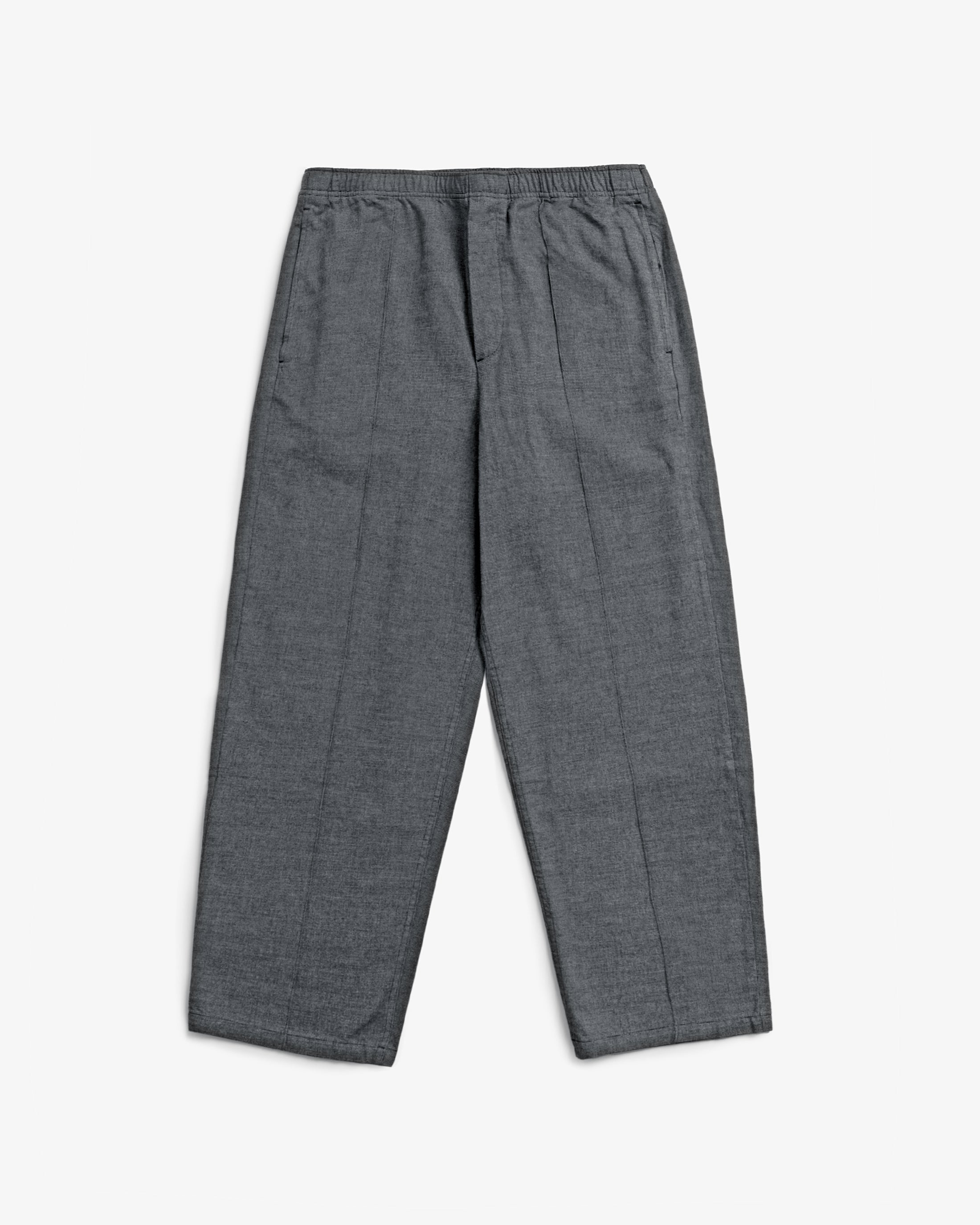 Grau Melange Bundfaltenhose Weit aus Bio-Baumwolle von Rotholz