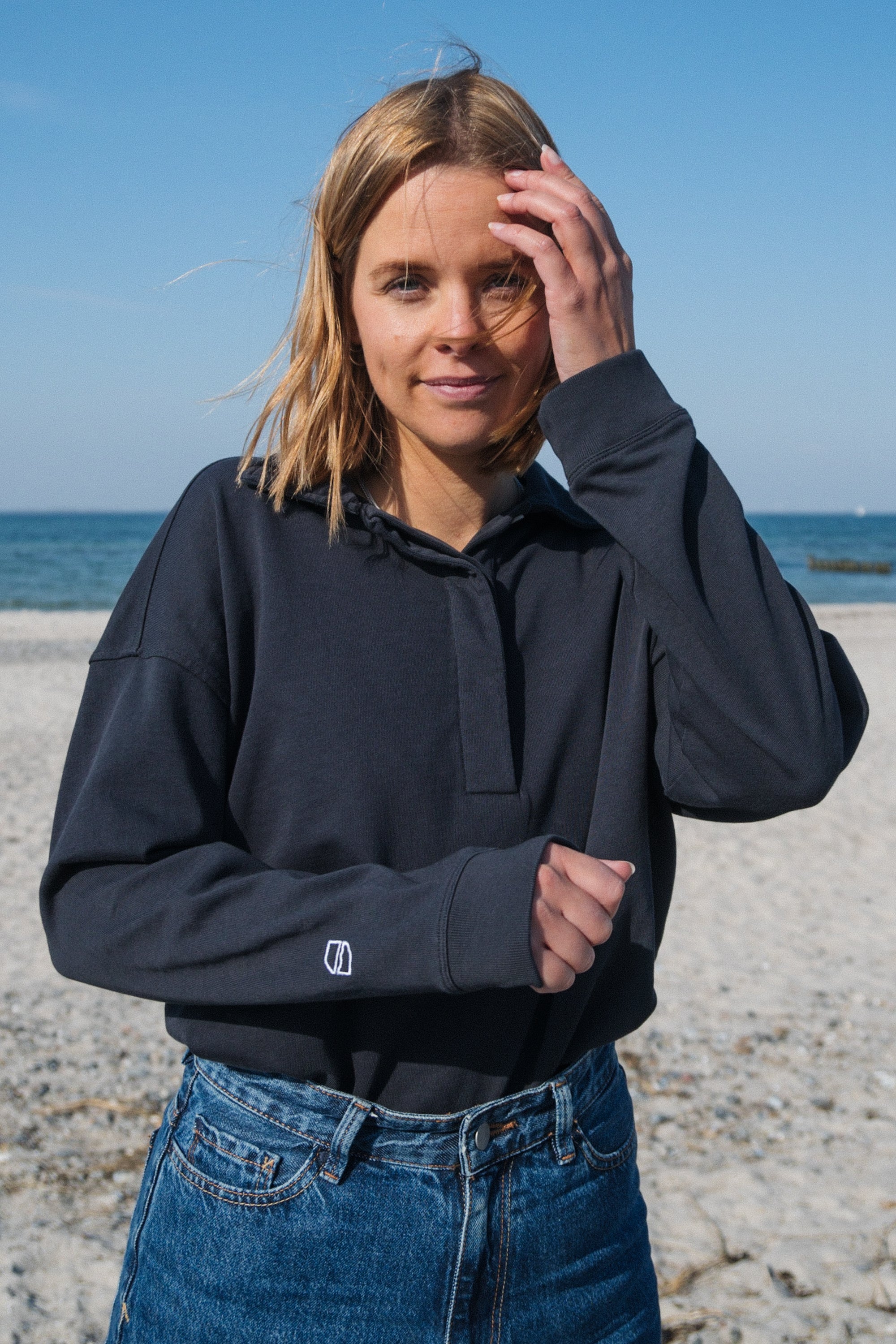 Longsleeve Juna dark blue made of organic cotton from Salzwasser