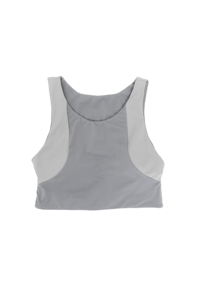 Grey crop top Portland PDX made of ECONYL® regenerated nylon by 1 People