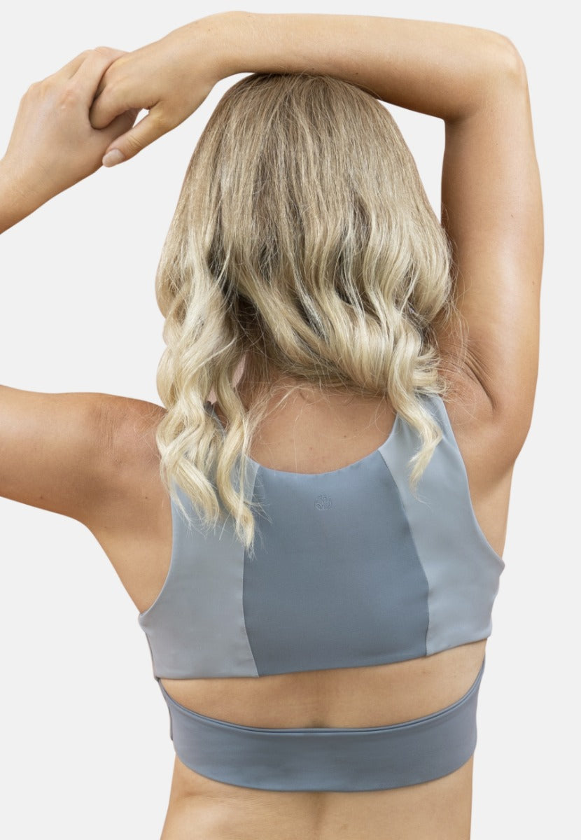 Grey crop top Portland PDX made of ECONYL® regenerated nylon by 1 People