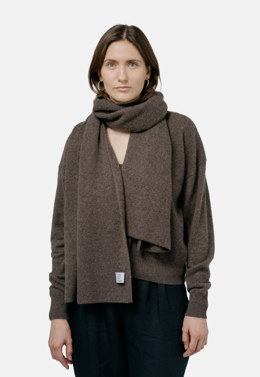Brown cashmere scarf Reykjavik by 1 People