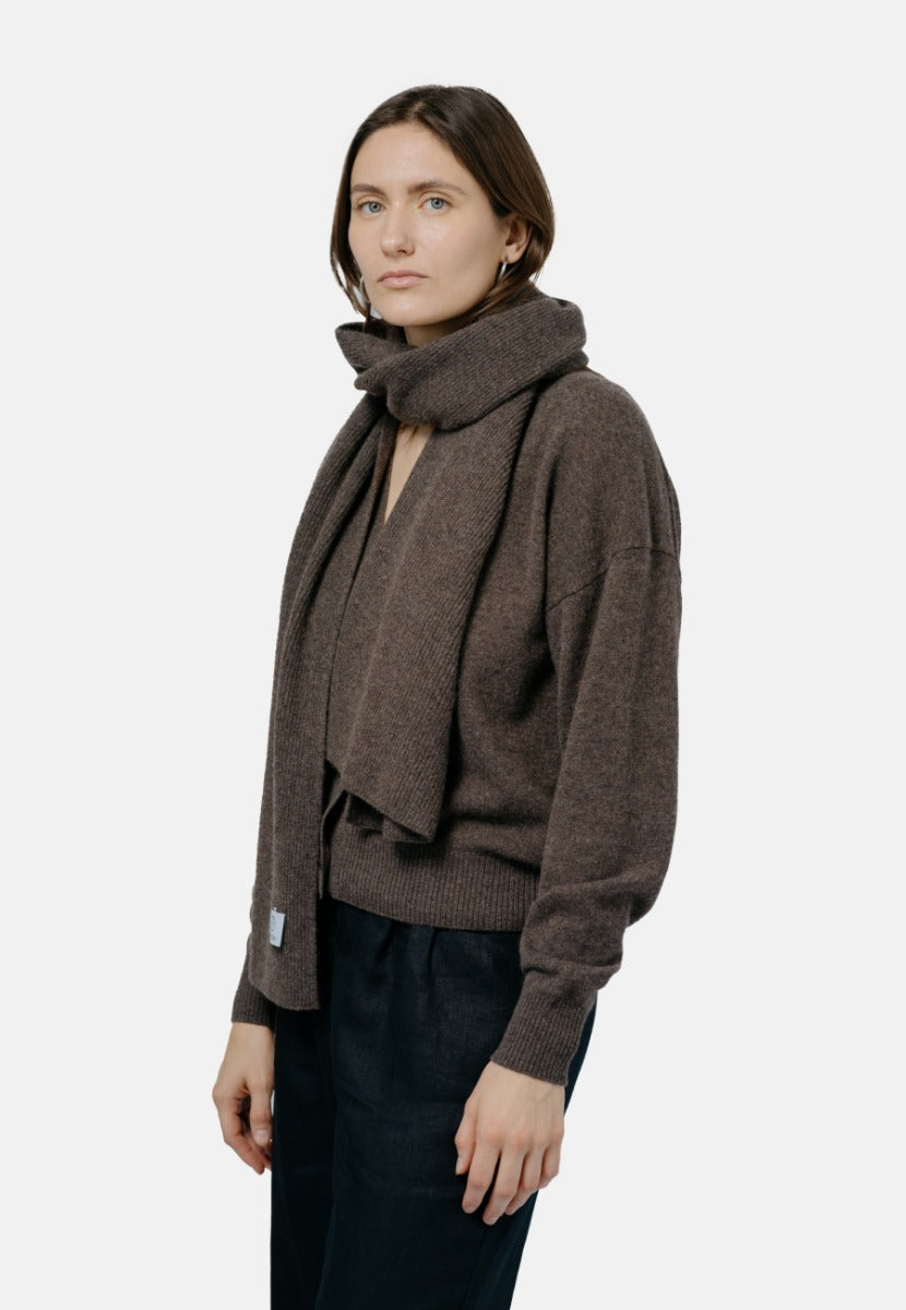 Brown cashmere scarf Reykjavik by 1 People