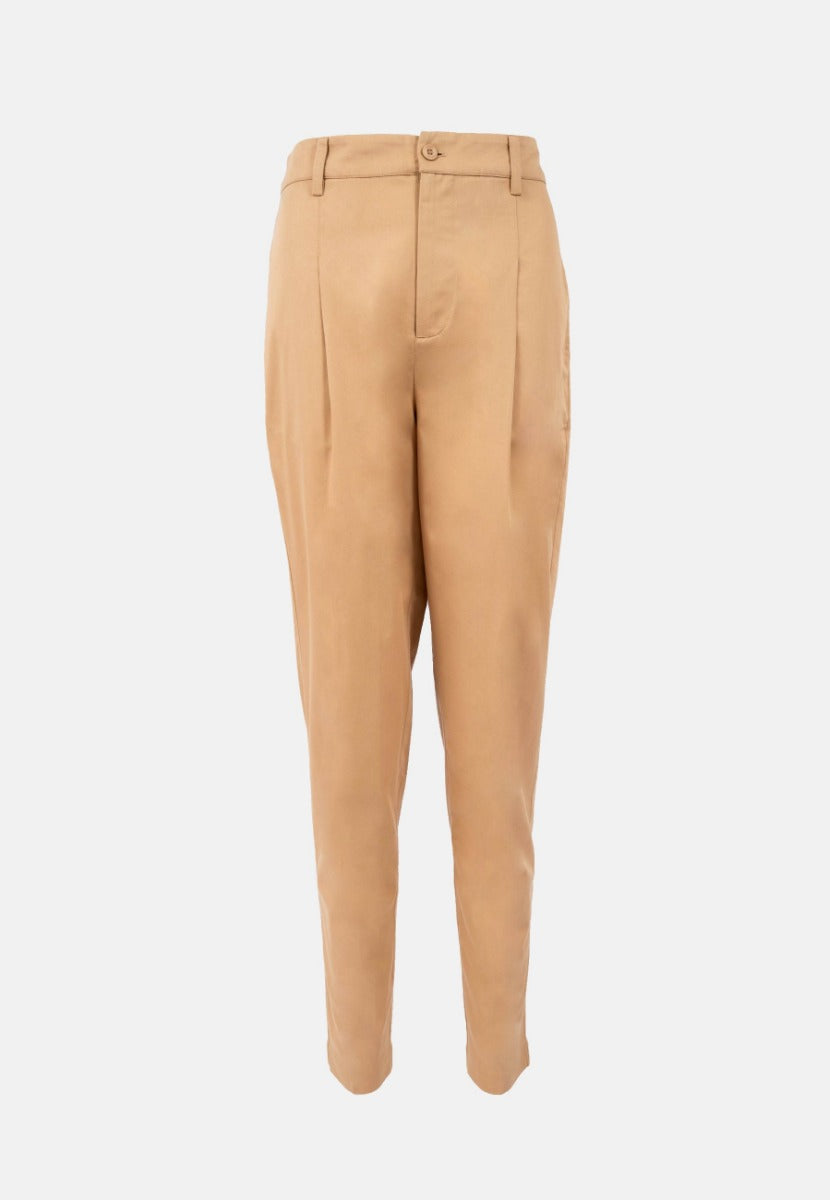 Pantalon Salo QVD marron clair en coton 100% biologique par 1 People