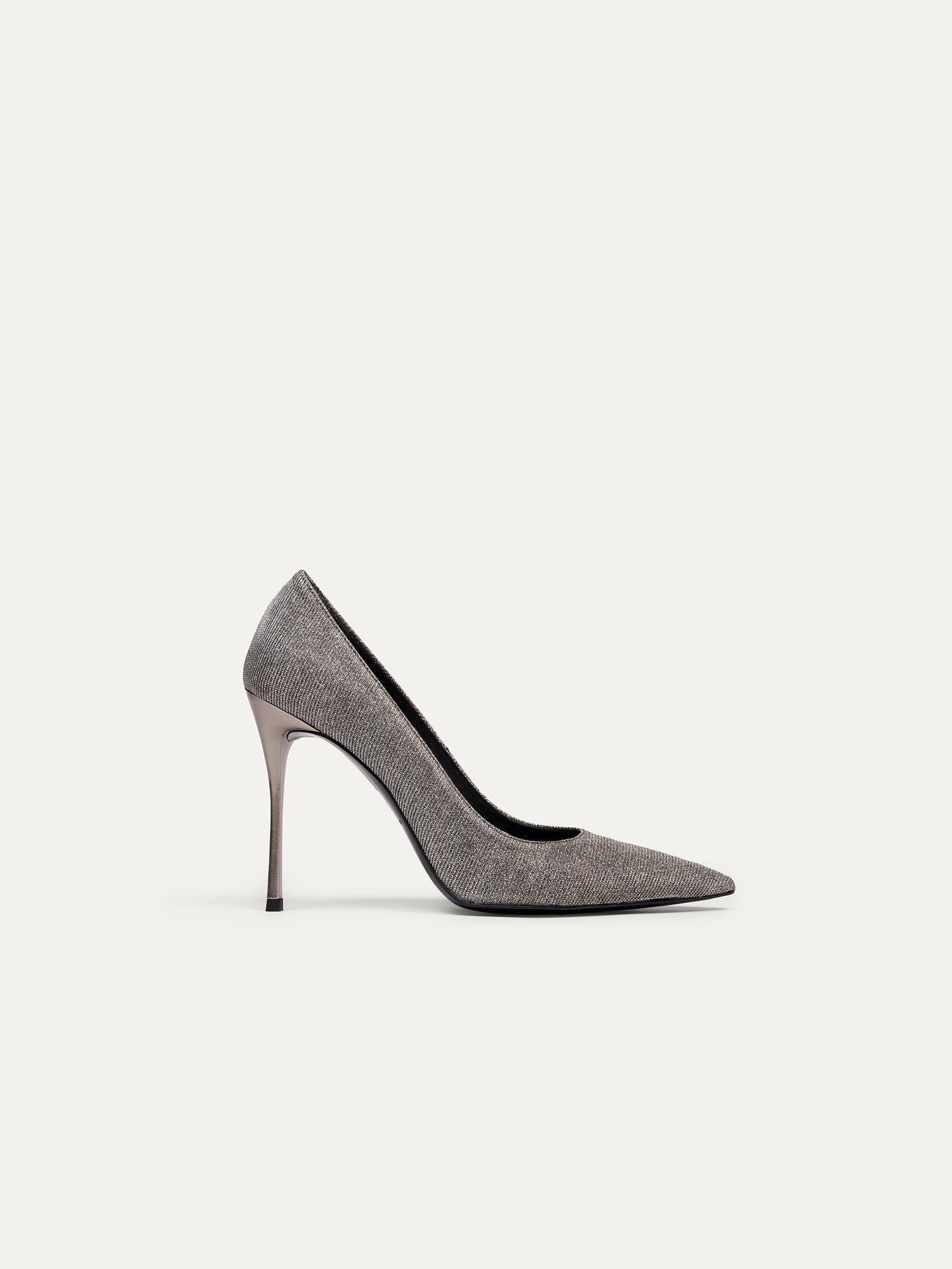 Escarpins gris pailletés 23h30 Vendredi soir c'est soirée cocktail réalisé à partir de matières recyclées de Bikkou