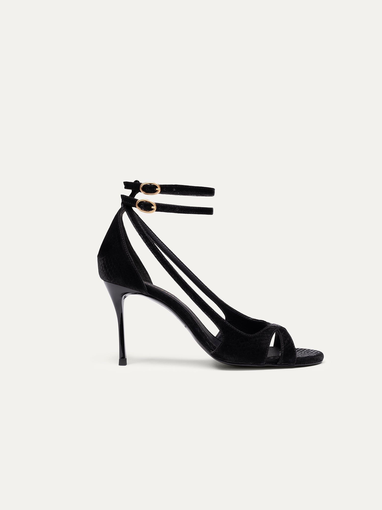 Talons hauts noirs 21h Apéritif entre amis en polyester recyclé par Bikkou