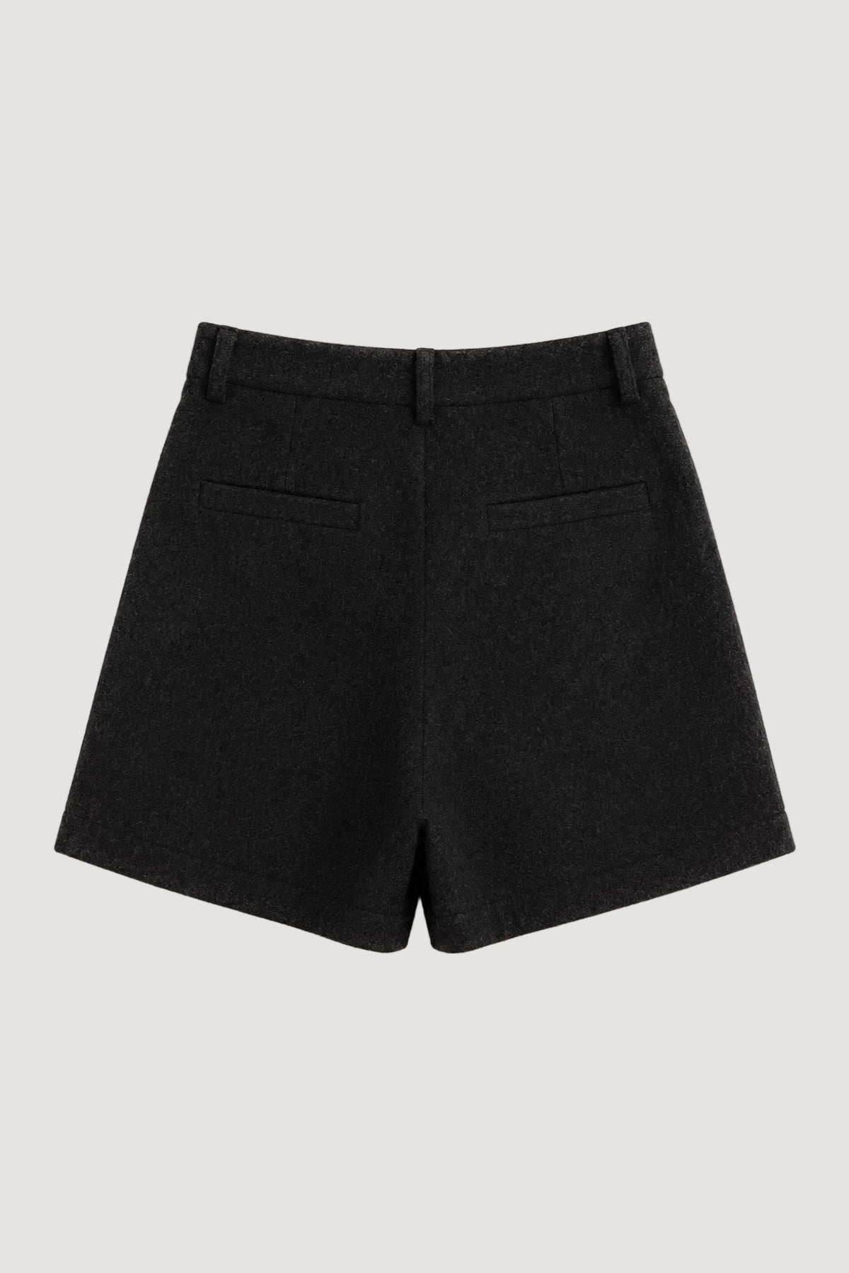 Dunkelgraue Shorts Signature aus 100% Merinowolle von Pura Clothing