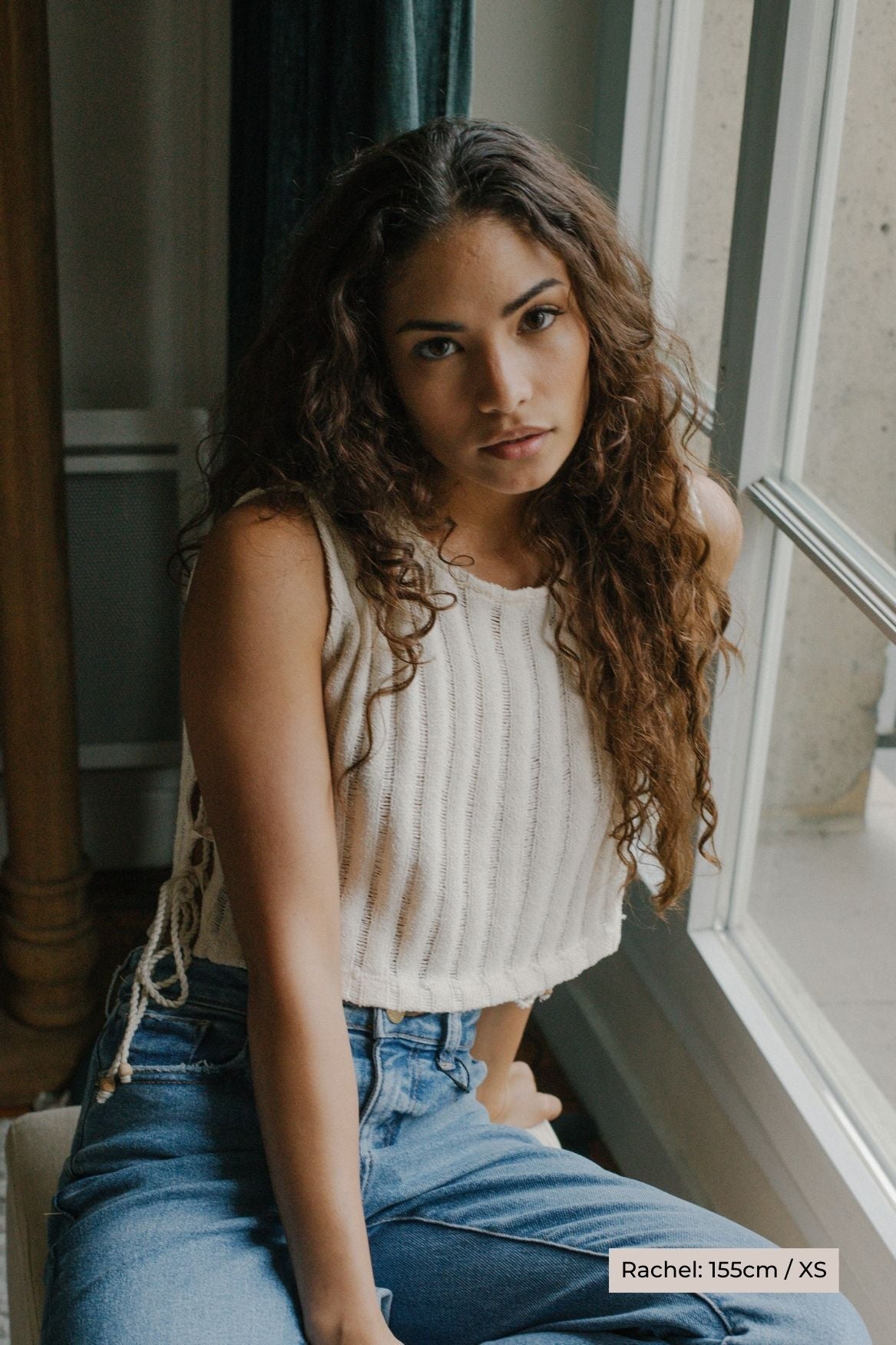 Side Tie Top Selene Organic Cotton - Ecru - Narah Soleigh