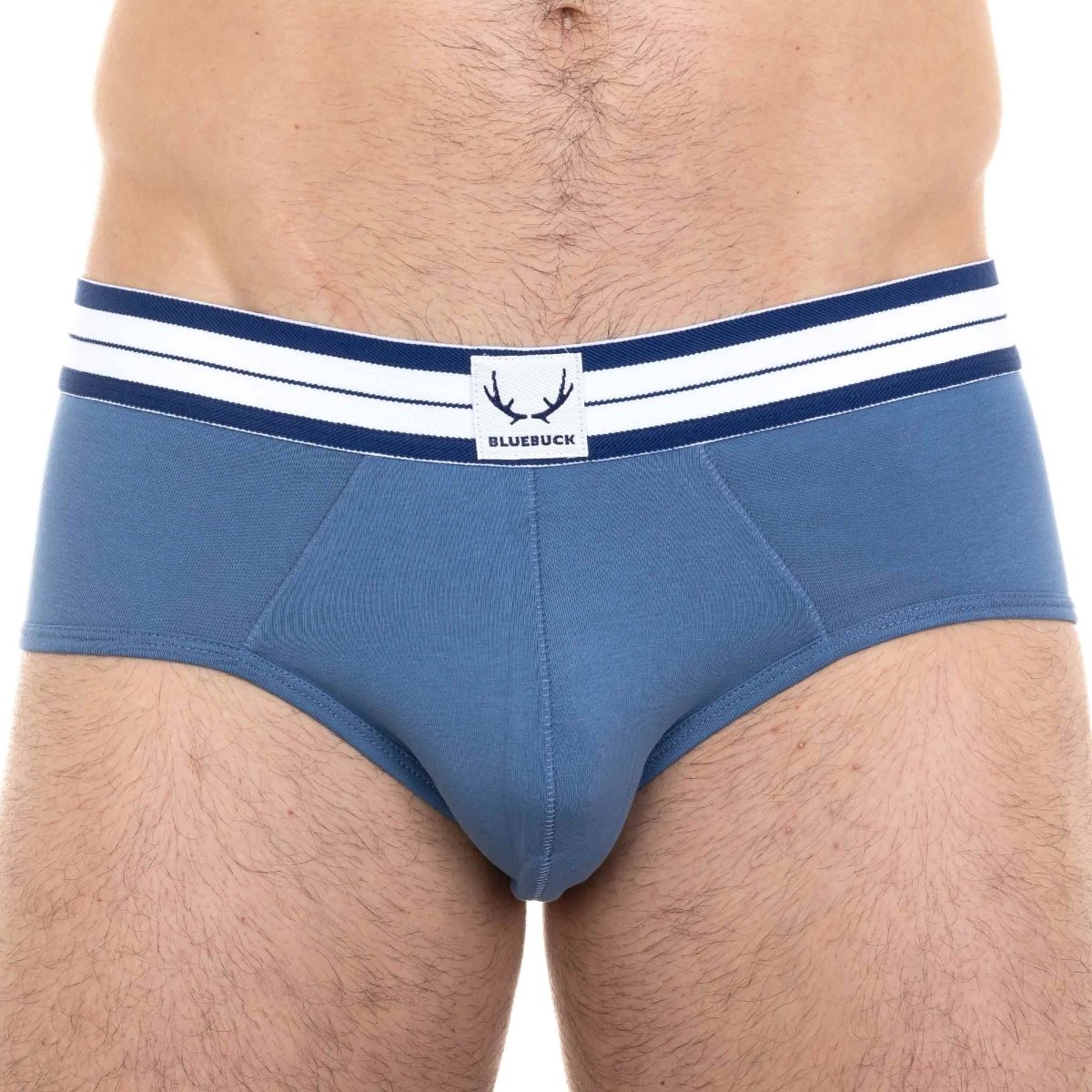 Slip homme bleu lune en coton bio - BLUEBUCK